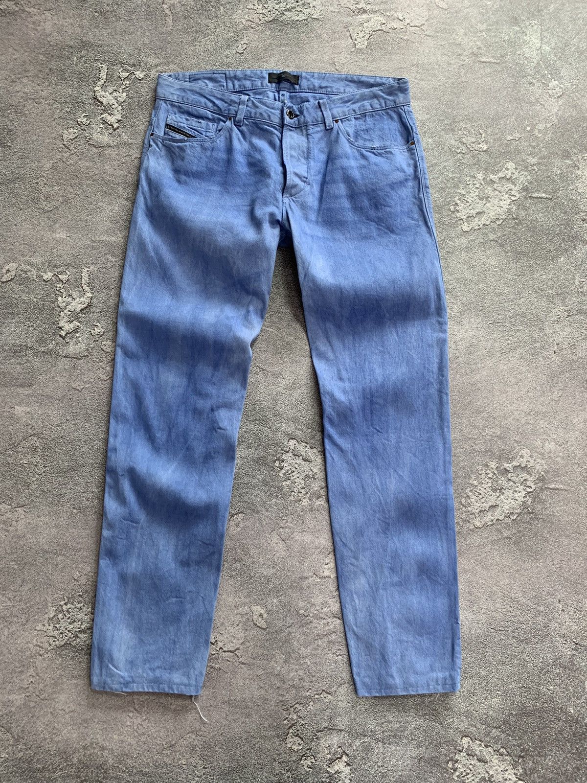 Diesel × Diesel Black Gold Diesel Black/Gold Demin Blue Pants Made in Italy size33 Size US 33 - 1 Thumbnail