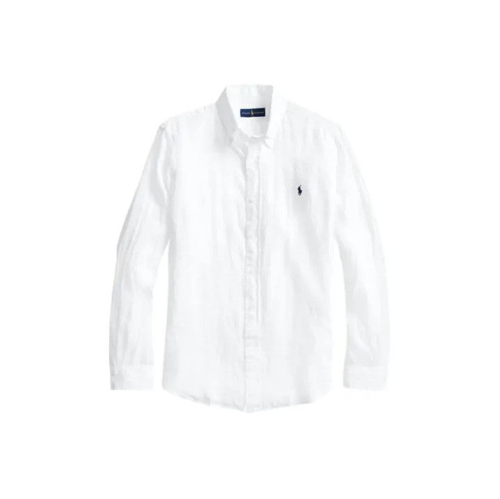 Polo Ralph Lauren Polo Ralph Lauren Linen Pony Logo Long-Sleeve Shirt Size US XL / EU 56 / 4 - 1 Thumbnail