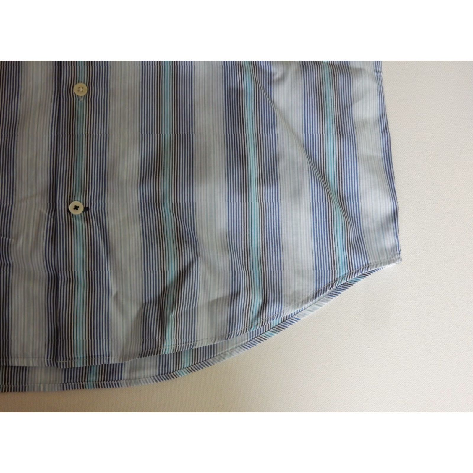 Banana Republic VINTAGE Banana Republic Men's Shirt Long Sleeve Button-Up Size M Blue Striped Cotton Size US M / EU 48-50 / 2 - 3 Thumbnail