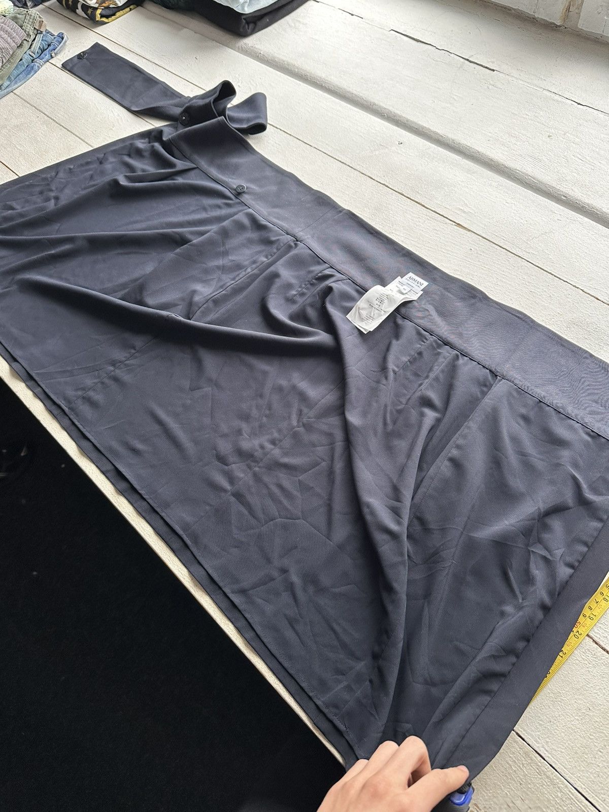 Armani 🚨 ARMANI COLLEZIONI RARE Skirt WMN dark blue Ladies LUXURY Size 27" / US 4 / IT 40 - 7 Thumbnail