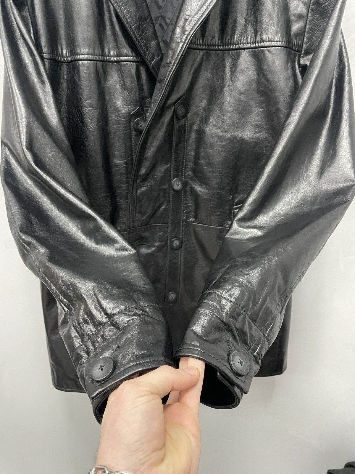 Leather × NFL Vintage Black Leather Coat I REDSKINS Japanese Brand Size US M / EU 48-50 / 2 - 10 Thumbnail
