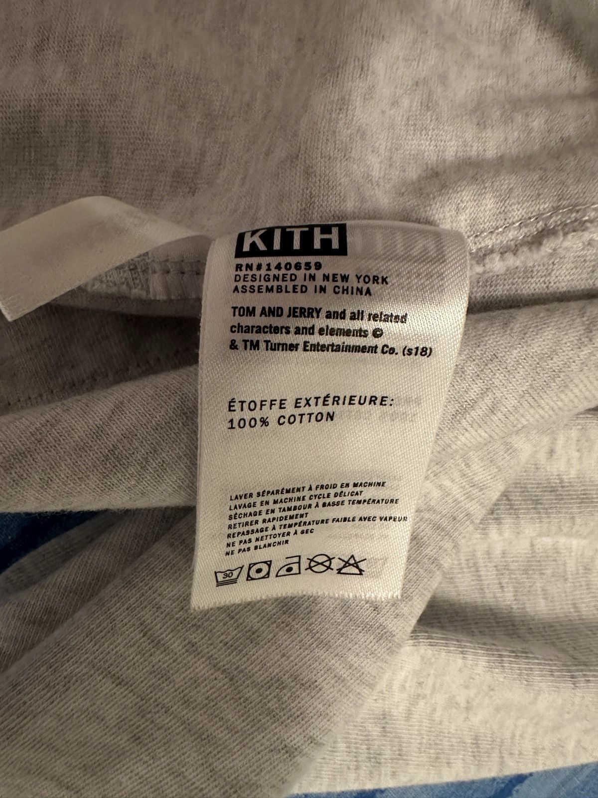 Kith Kith X Tom & Jerry L/S Cheese Tee - Grey - Large - 9.5/10 Size US L / EU 52-54 / 3 - 11 Thumbnail