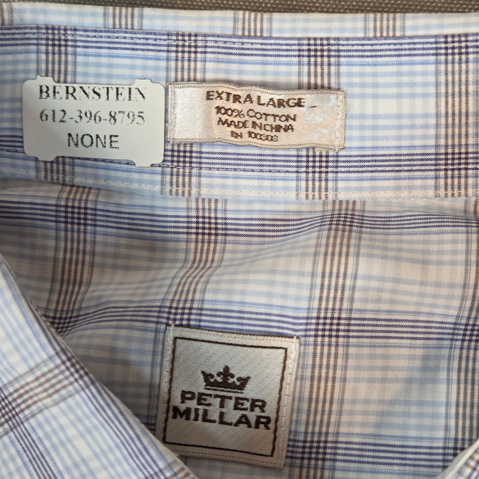 Peter Millar Peter Millar XL Cotton Plaid Button Down Shirt Size US XL / EU 56 / 4 - 3 Thumbnail