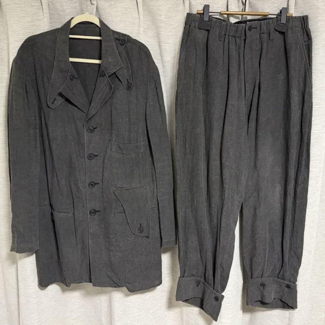 Yohji Yamamoto Yohji Yamamoto Pour Homme 12ss Floral/Silk Double Jacket Size US M / EU 48-50 / 2 - 2 Thumbnail