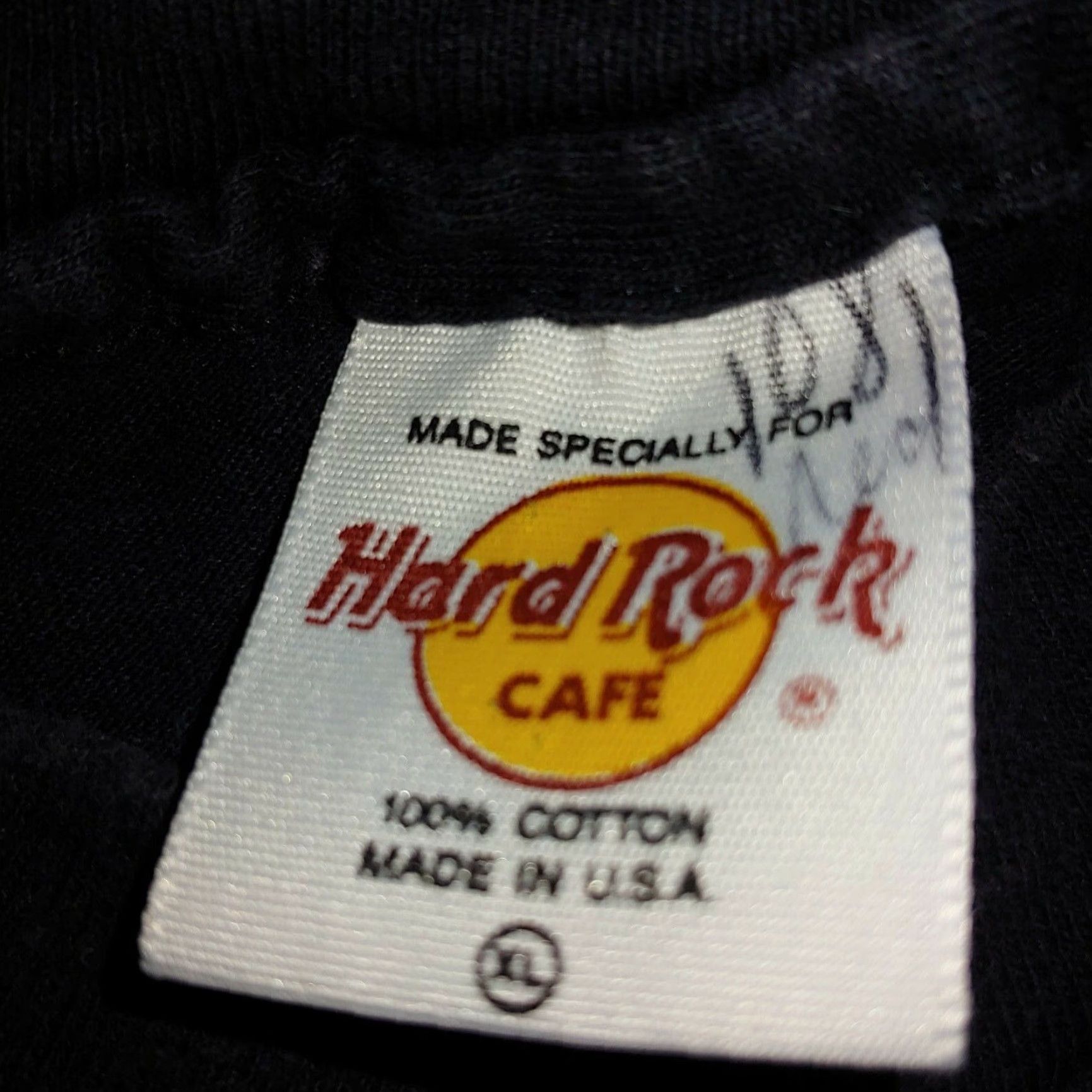 Hard Rock Cafe VINTAGE Hard Rock Cafe Shirt XL Black Neon Logo USA Short Sleeve Crew Neck 100% Cotton Men Music Rock Maui Hawaii Single Stitch T-Shirt Size US XL / EU 56 / 4 - 5 Thumbnail