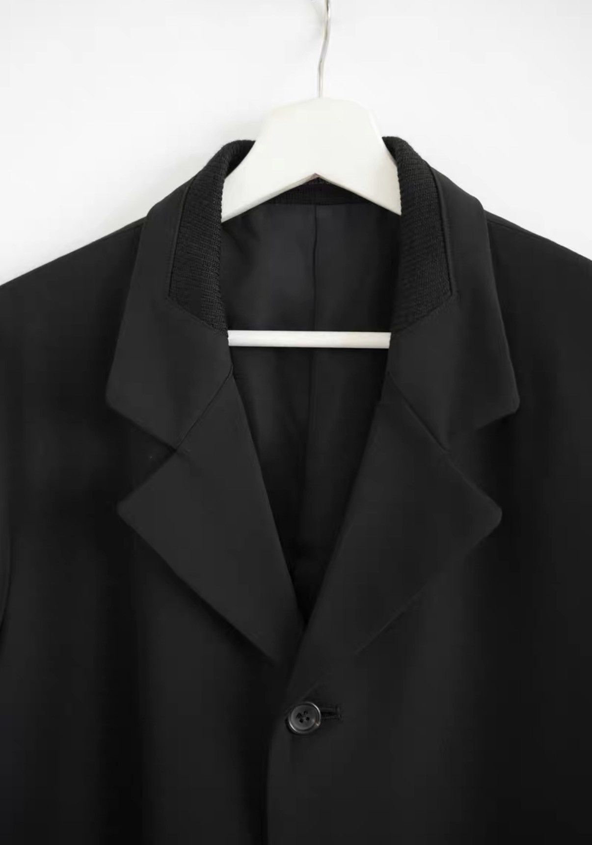 Yohji Yamamoto Yohji Yamamoto 95AW Wool Coat with Knitted Collar Size US M / EU 48-50 / 2 - 3 Thumbnail