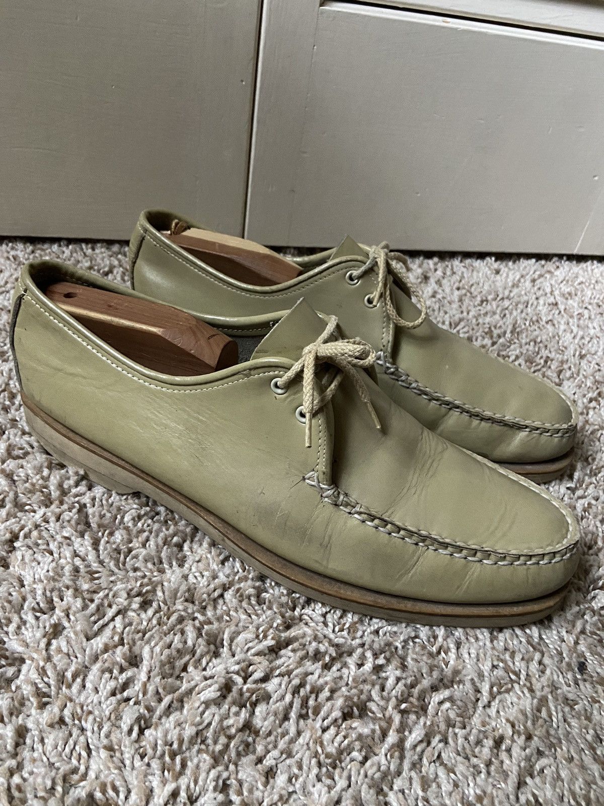 Sperry × Vintage Vintage Sperry TopSider Seafoam Green Leather Nauti Oxford Size US 9 / EU 42 - 8 Thumbnail