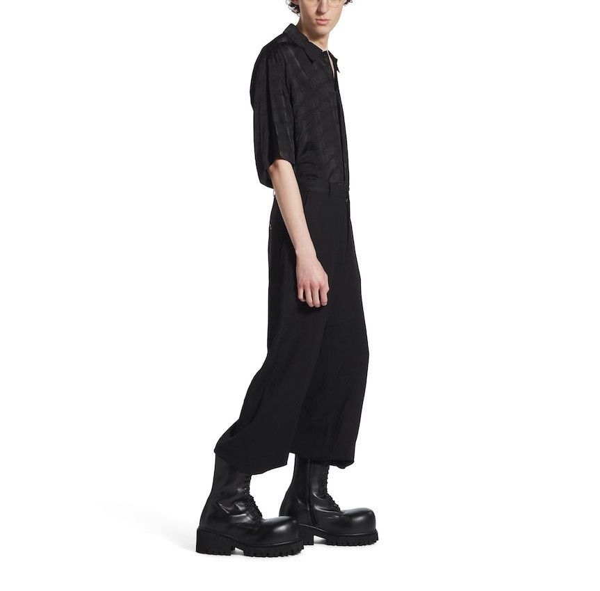 Balenciaga o1srvl11e0526 BB Monogram Minimal Short Sleeve Shirt Black Size US M / EU 48-50 / 2 - 4 Thumbnail
