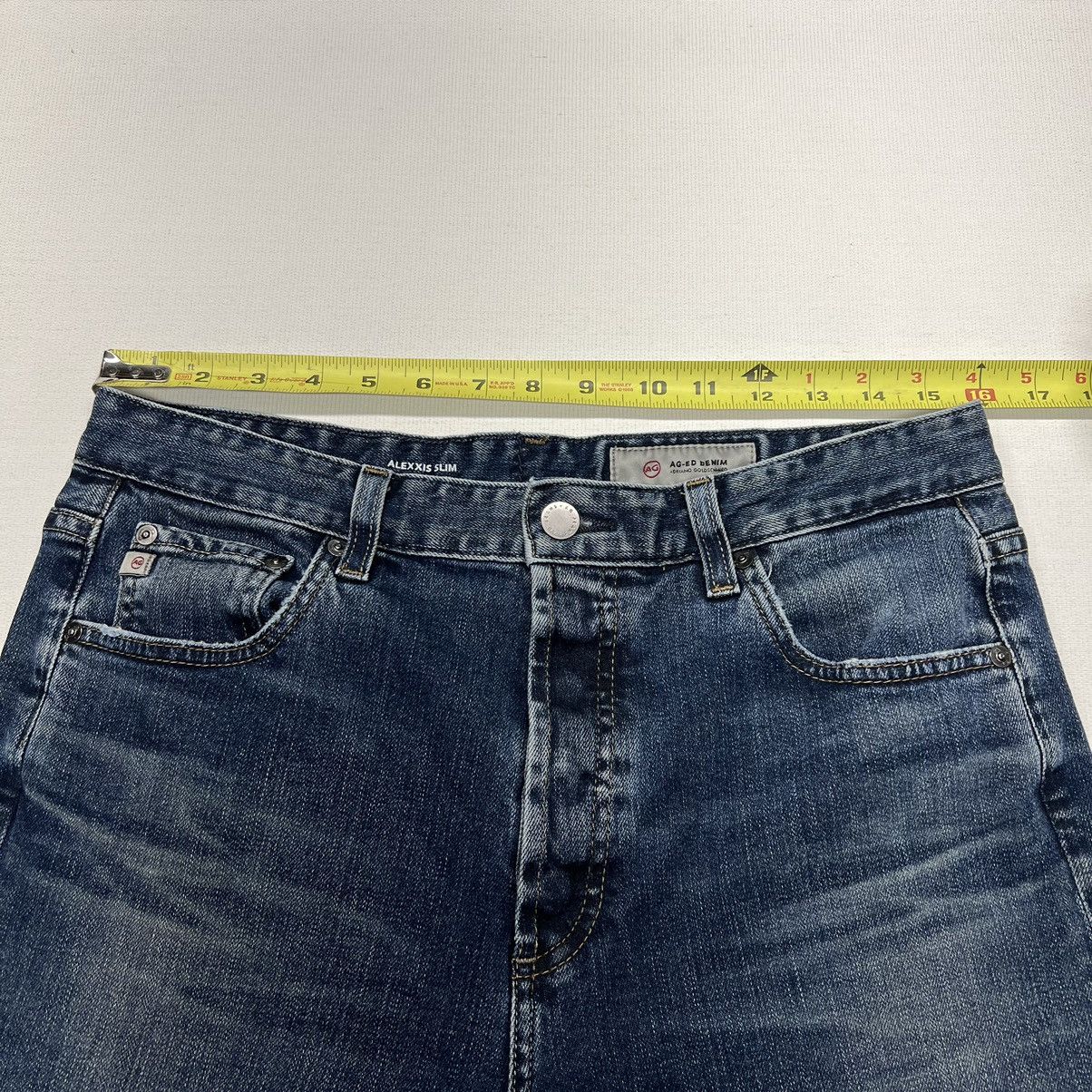 AG Adriano Goldschmied AG Jeans Blue Alexxis Slim High Rise Vintage Denim Faded Size 32" / US 10 / IT 46 - 22 Thumbnail