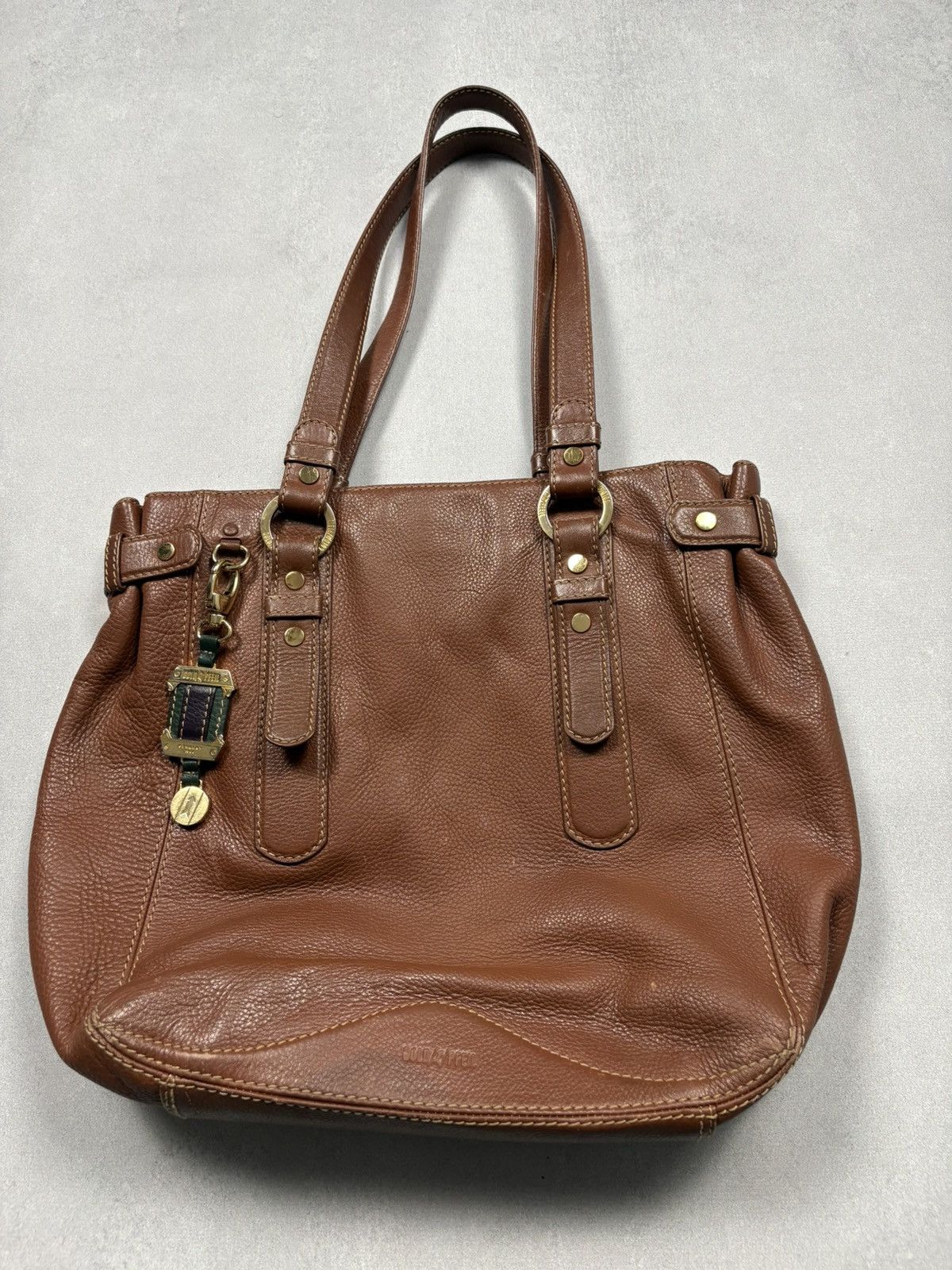 Vintage Goldpfeil Germany 1856 Brown Leather Tote Bag Vintage Luxury Size ONE SIZE - 1 Thumbnail
