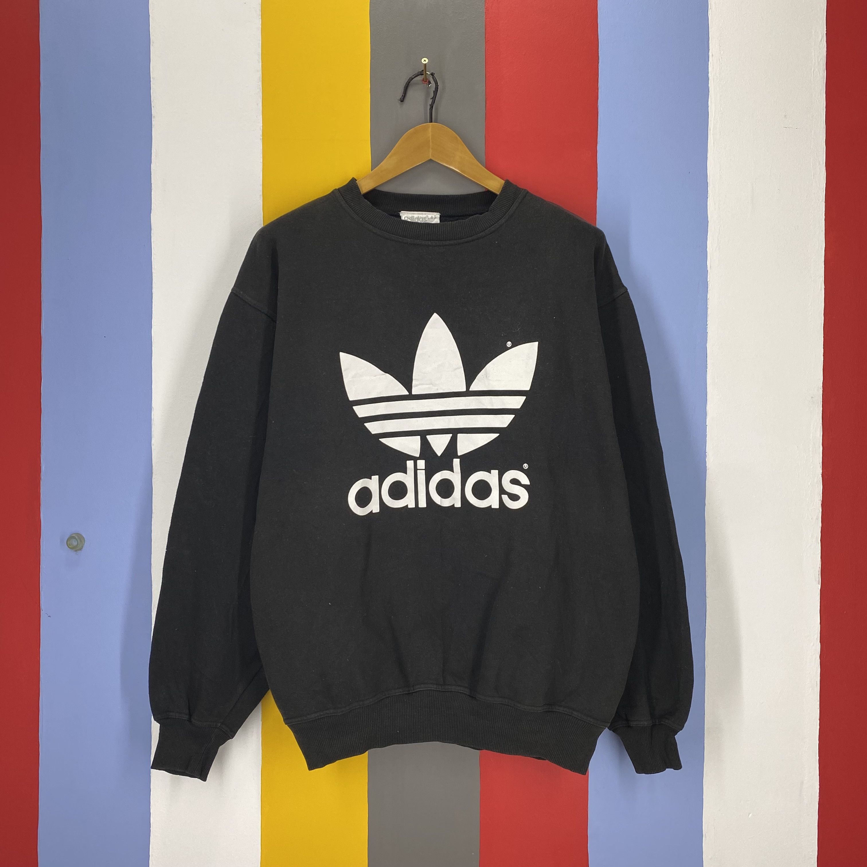 Adidas Vintage ADIDAS TRIFOIL Crew Neck Sweatshirt #1886/09 Size US M / EU 48-50 / 2 - 1 Thumbnail