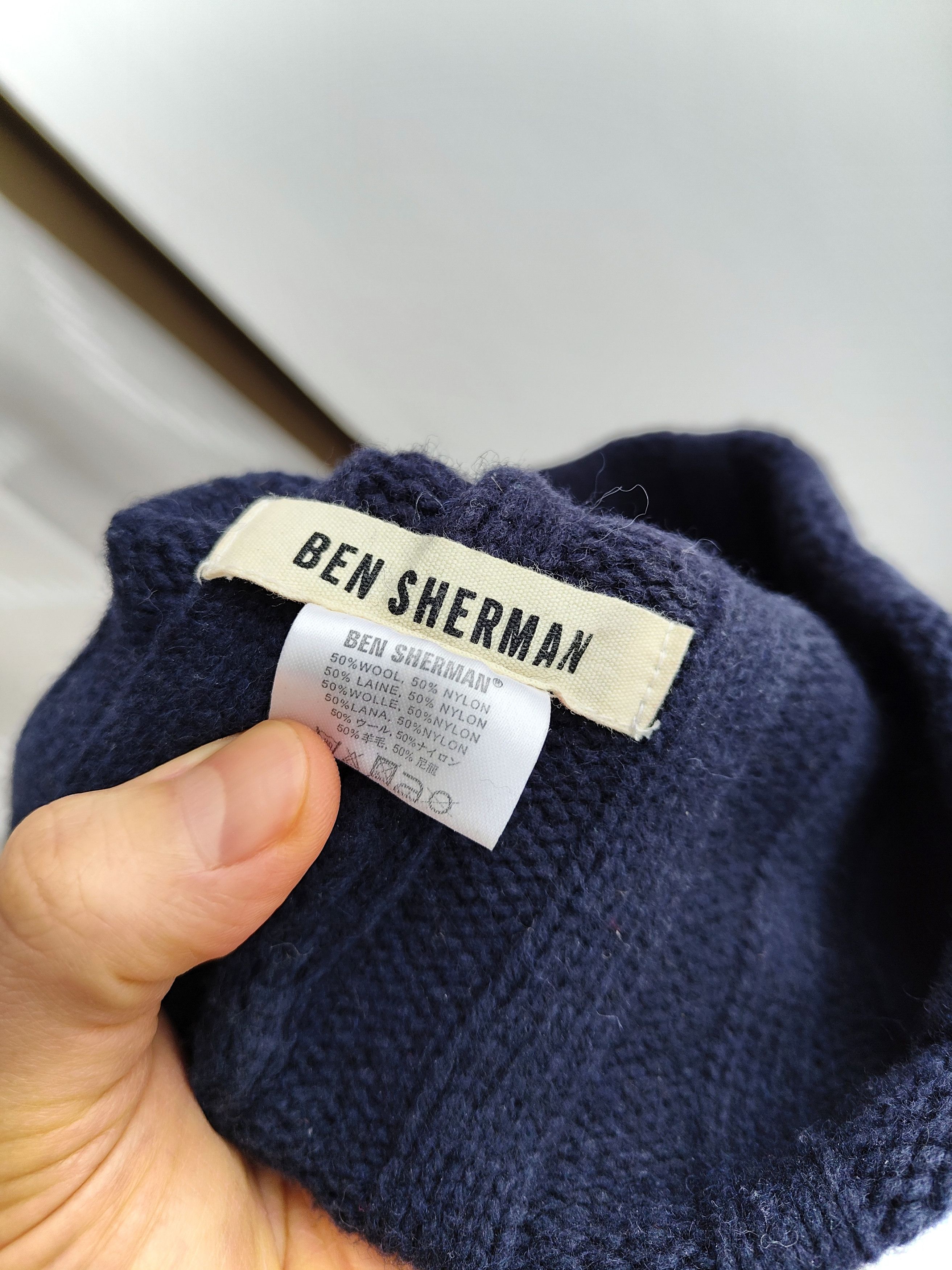 Ben Sherman Ben Sherman Navy Wool Blend Ribbed Cuffed Beanie Hat S-M Size ONE SIZE - 5 Thumbnail