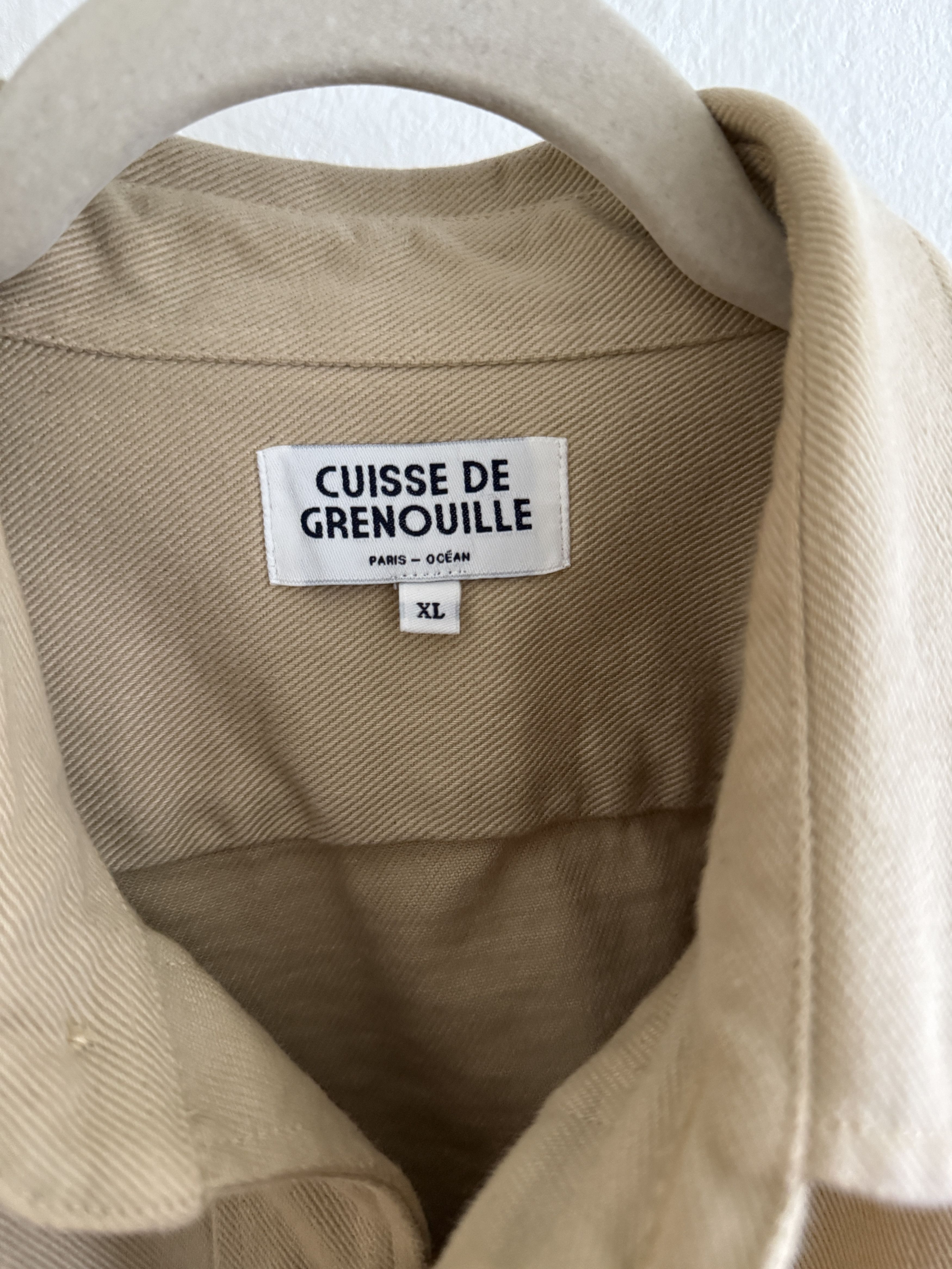 Cuisse de Grenouille Tan Twill Paris Over Shirt Size US XL / EU 56 / 4 - 1 Thumbnail