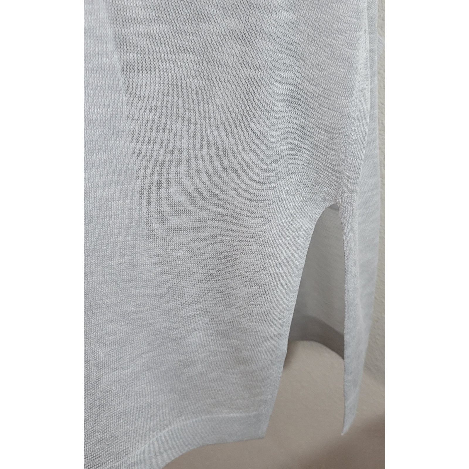 Chicos Chico's Gray Open Front Cardigan Sweater 1 Medium NWT Size M / US 6-8 / IT 42-44 - 5 Thumbnail