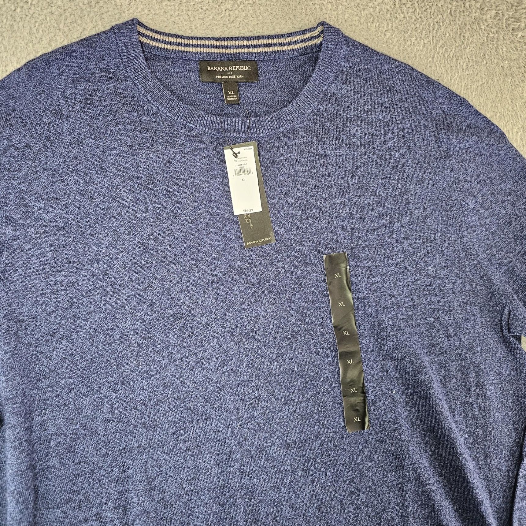 Banana Republic Banana Republic Sweater Mens XL Blue Premium Luxe Yarn Crewneck Cashmere Blend Size US XL / EU 56 / 4 - 2 Thumbnail