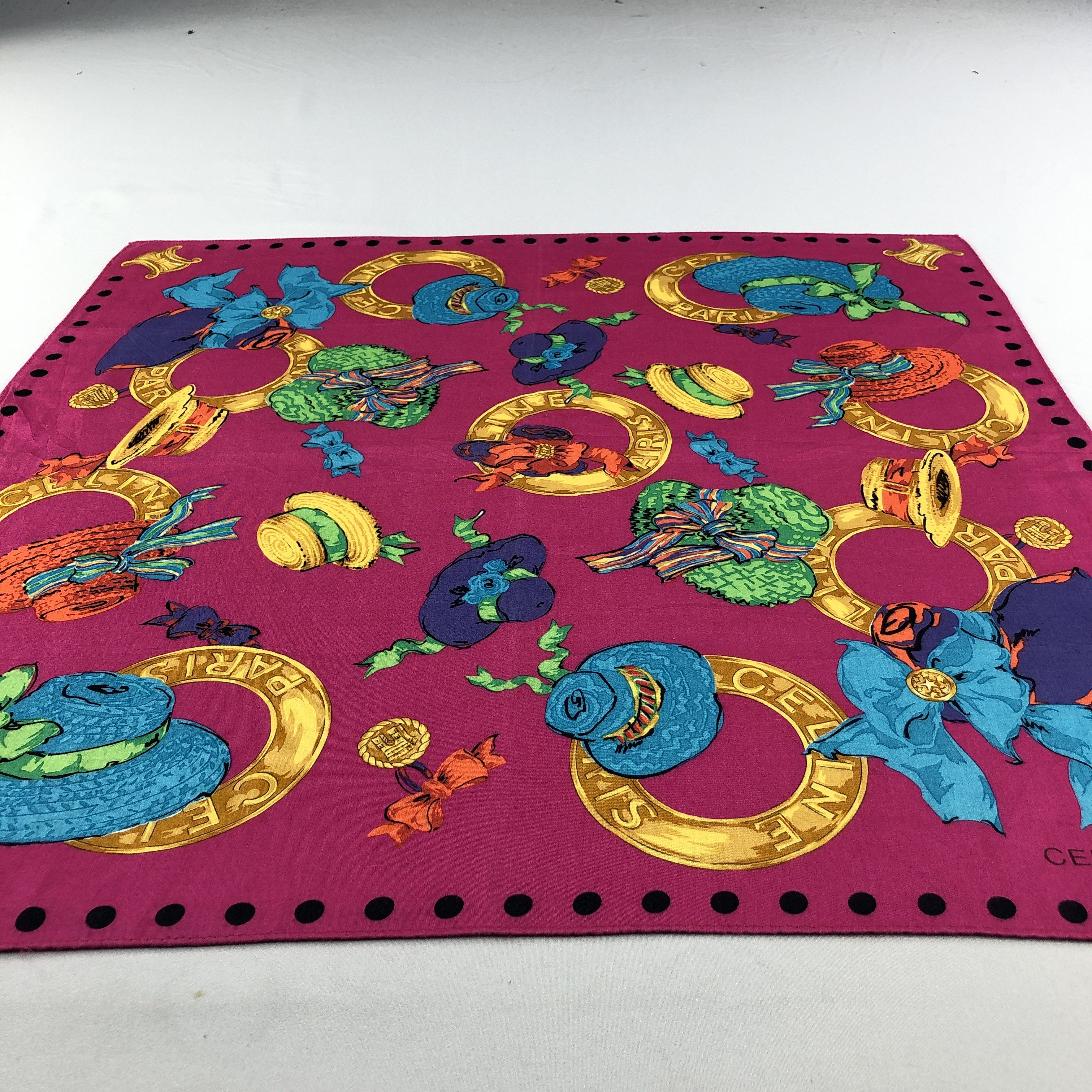 Celine Celine Handkerchief Neckerchief Bandana H2878 Size ONE SIZE - 4 Thumbnail