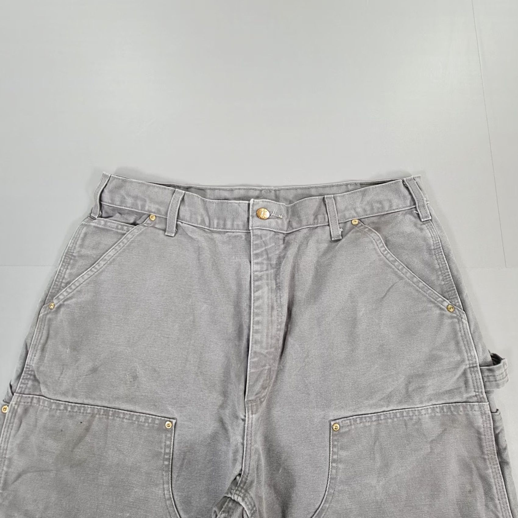 Carhartt VINTAGE Carhartt Mens Trousers Grey W36 L36 Double Knee Made In USA Carpenter Workwear Pants UK/US Sizes Not Specified Size US 36 / EU 52 - 2 Thumbnail