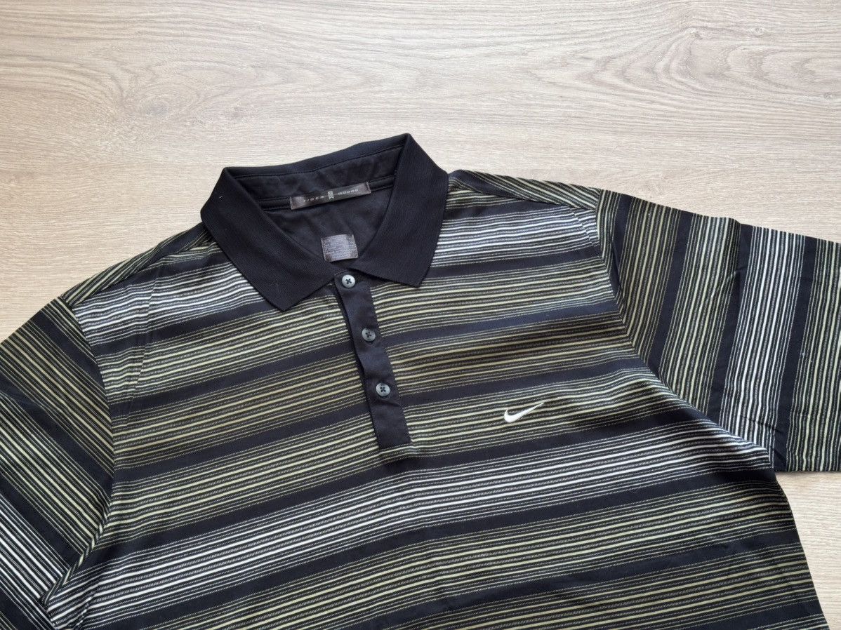 Nike Vintage 00’s Nike x Tiger Woods y2k Stripes Rare Polo Shirt Size US L / EU 52-54 / 3 - 2 Thumbnail