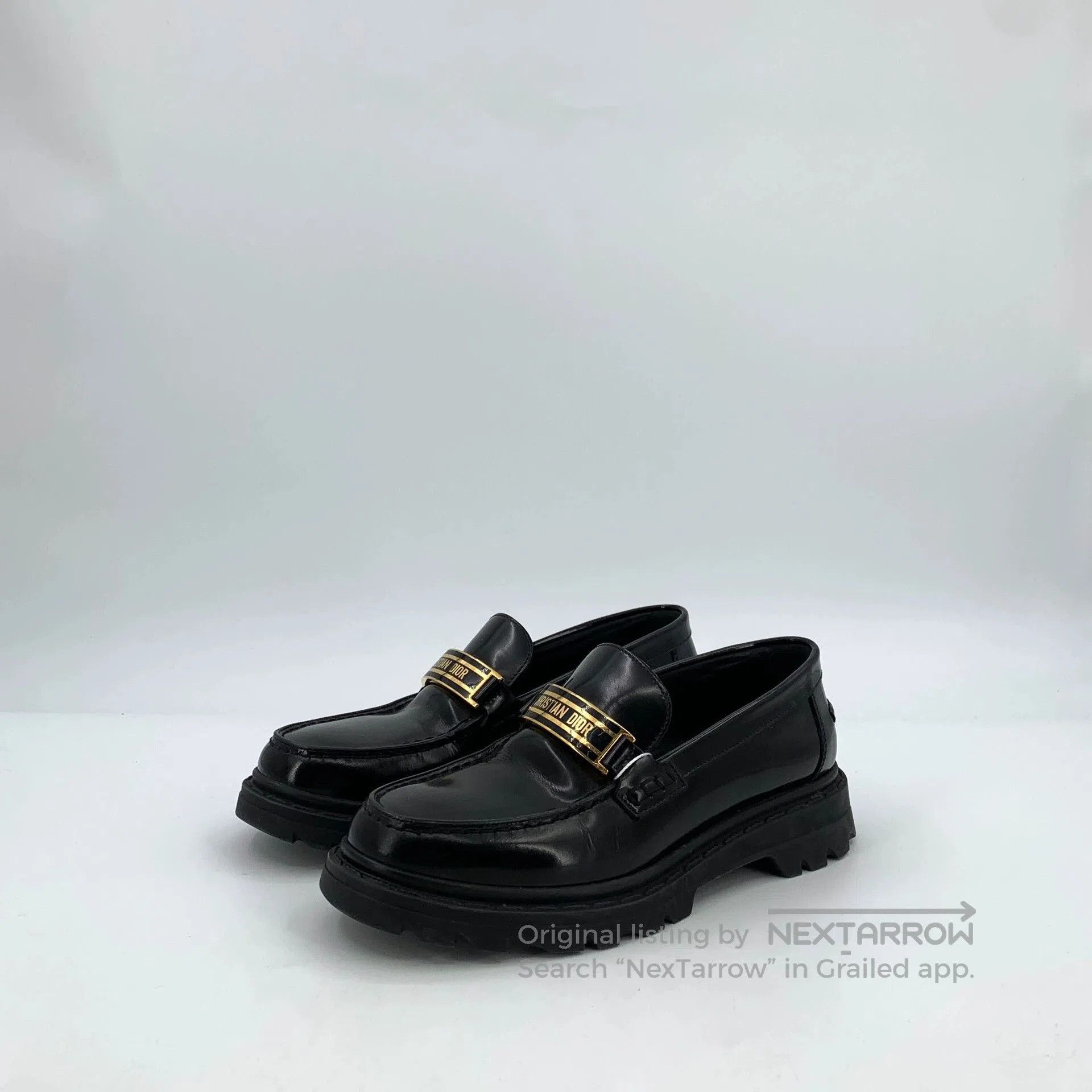 Dior Dior Black Logo Leather Loafers . Size US 8 / IT 38 - 1 Thumbnail