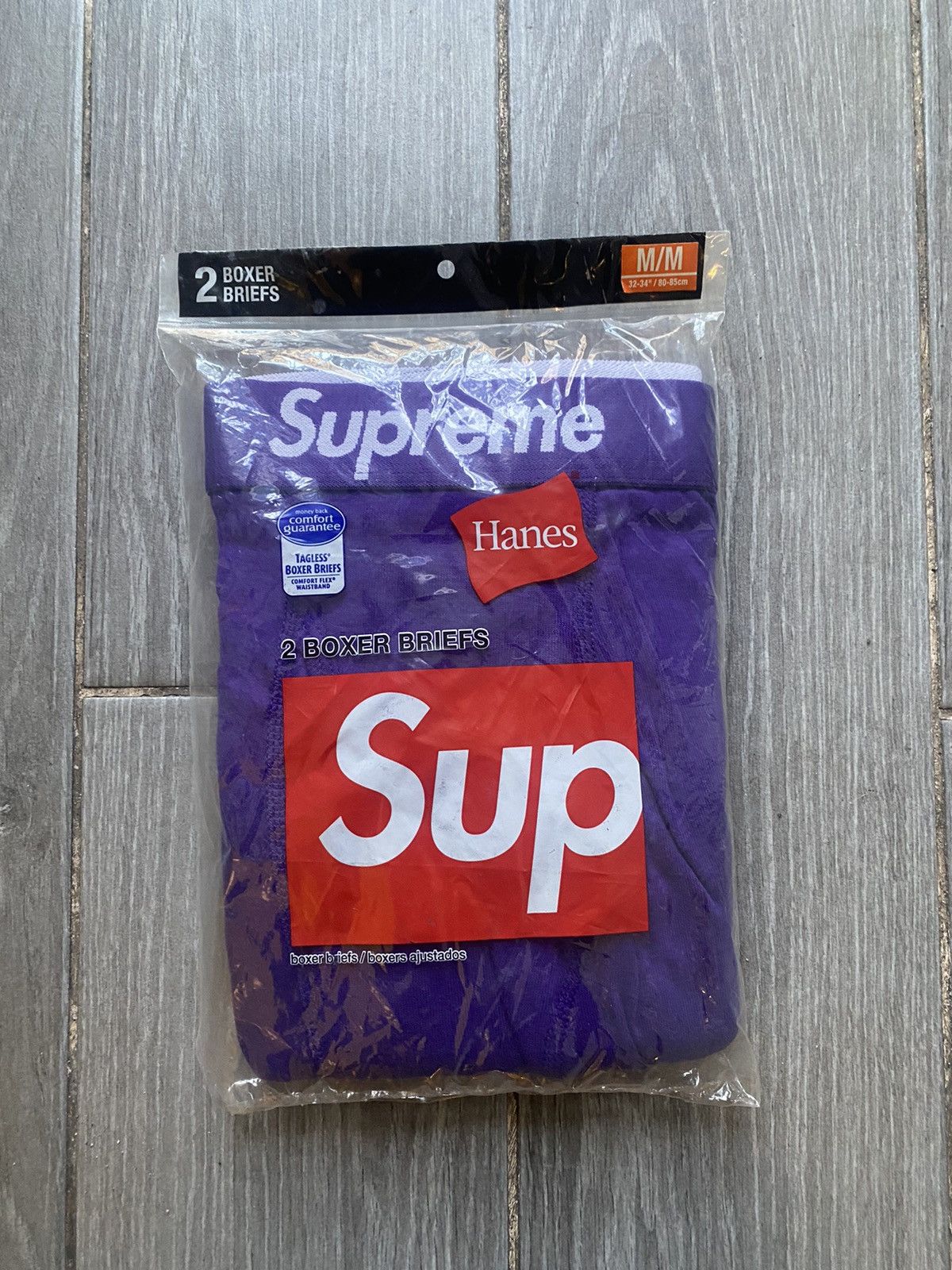Supreme Supreme Hanes Boxer Briefs (2 Pack) Purple Medium Size ONE SIZE - 1 Thumbnail