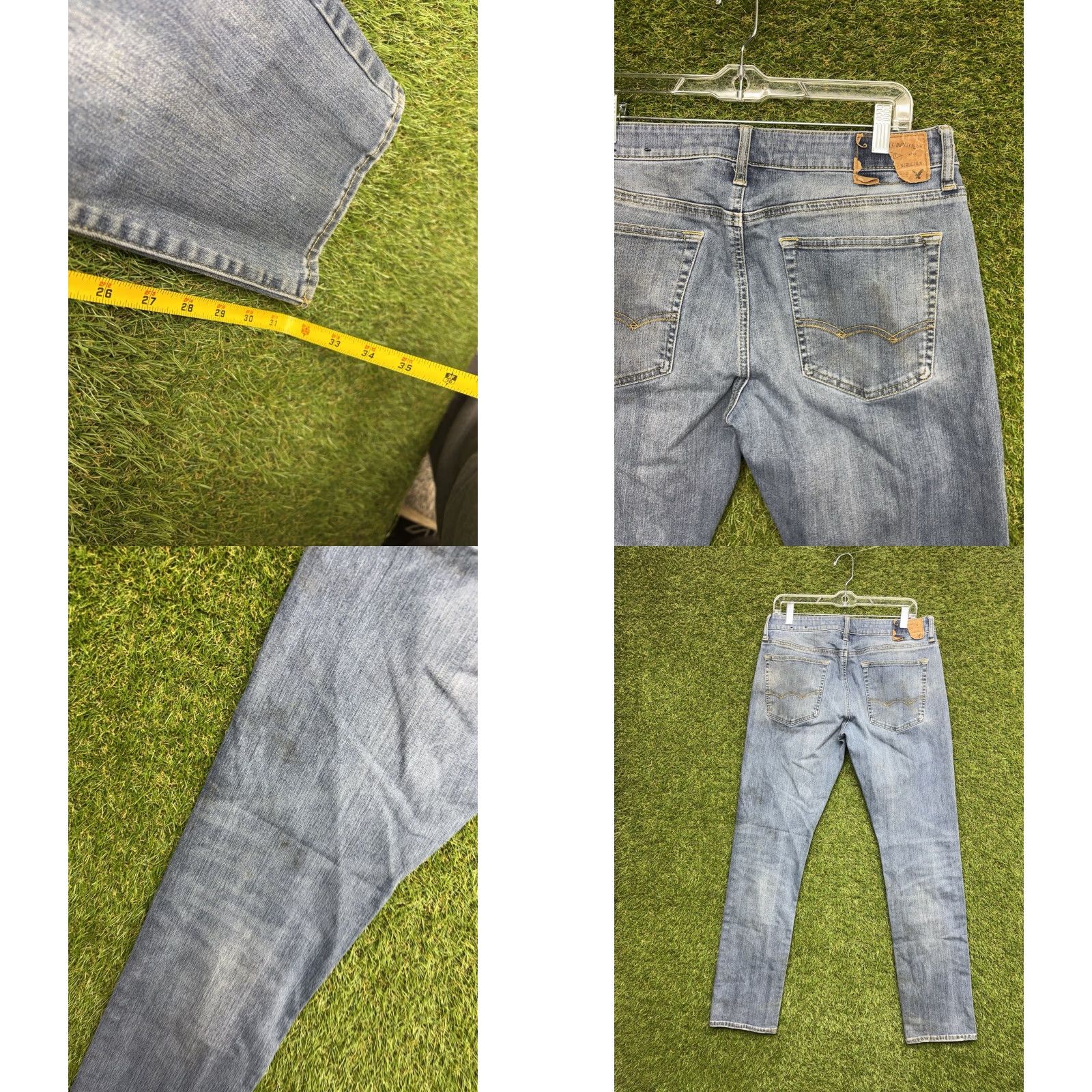 American Eagle Outfitters American Eagle Jeans Mens 32x32 Slim Fit Light Wash Denim Preppy Blue Size US 32 / EU 48 - 8 Thumbnail