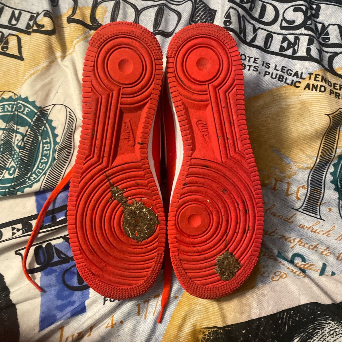 Nike Orange and red af1 Size US 11 / EU 44 - 4 Thumbnail