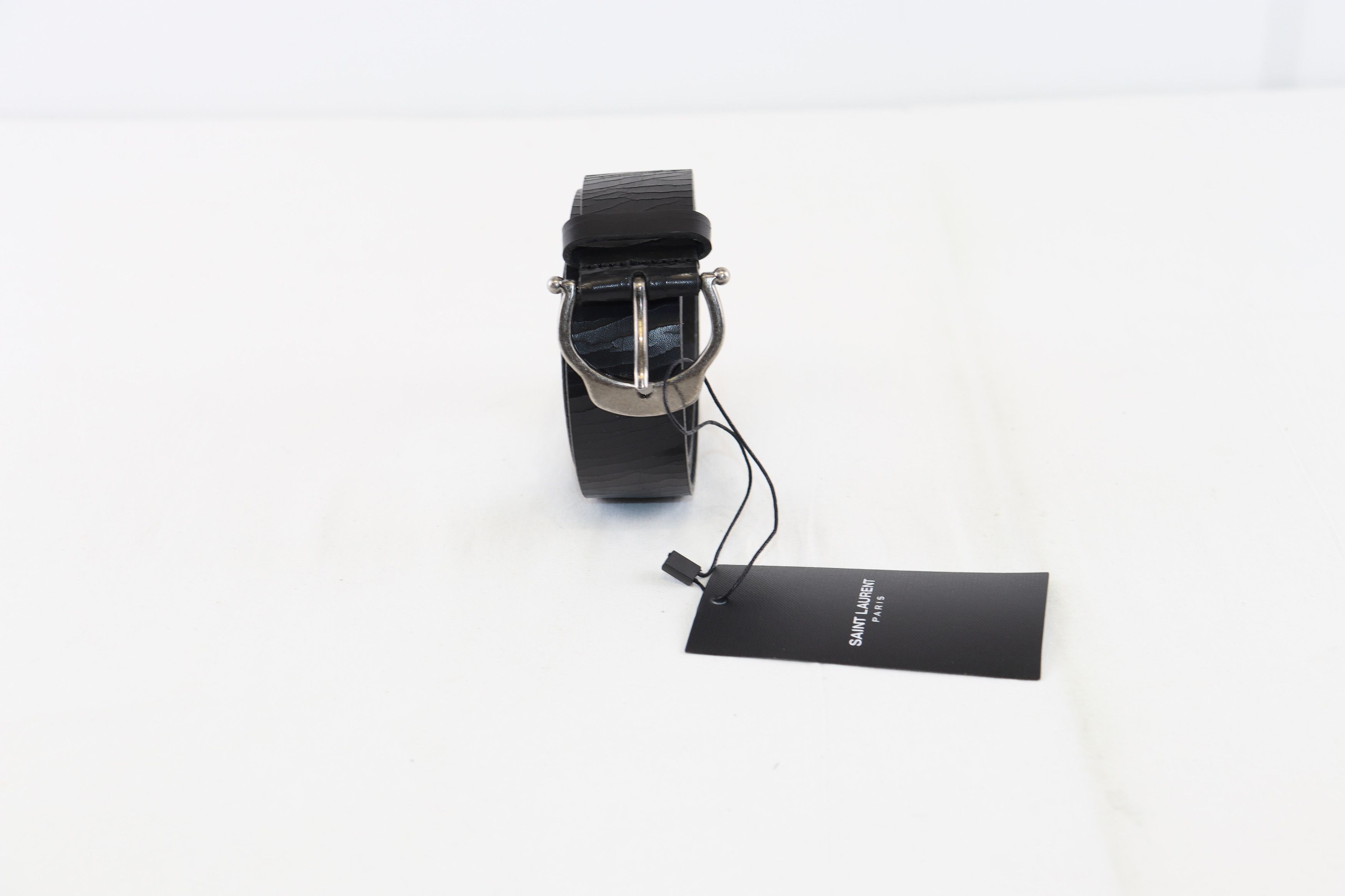 Saint Laurent Paris o1rshd1 Size: 90cm / Vegetal Browny Craquele YSL Belt Nero Size 34 - 1 Thumbnail