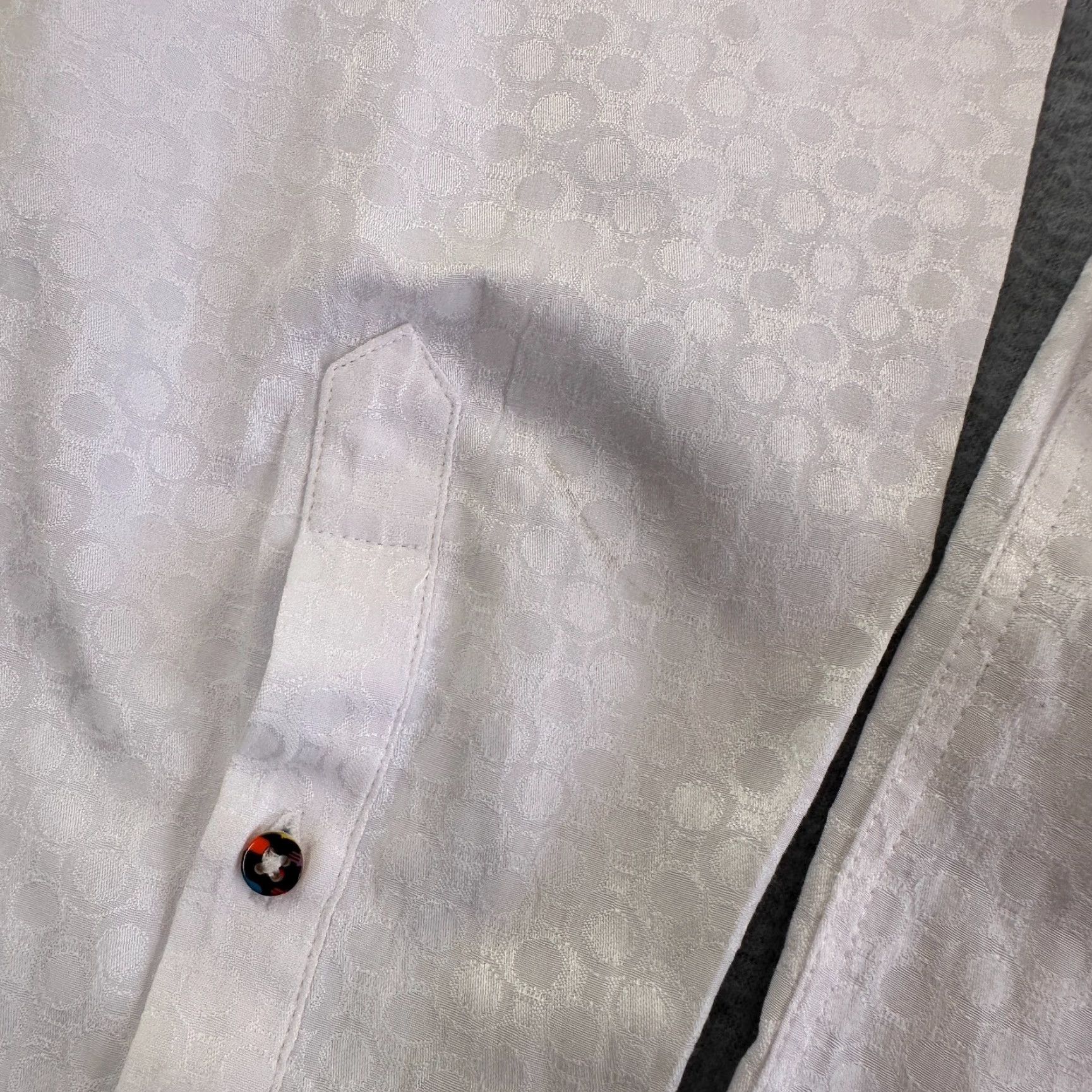 Vintage VINTAGE? No — Visconti Black Button-Up Shirt White XL Long Sleeve Collared Button-Up Men’s Regular XL White Visconti Black Classic Solid Casual Travel Size 46R - 7 Thumbnail