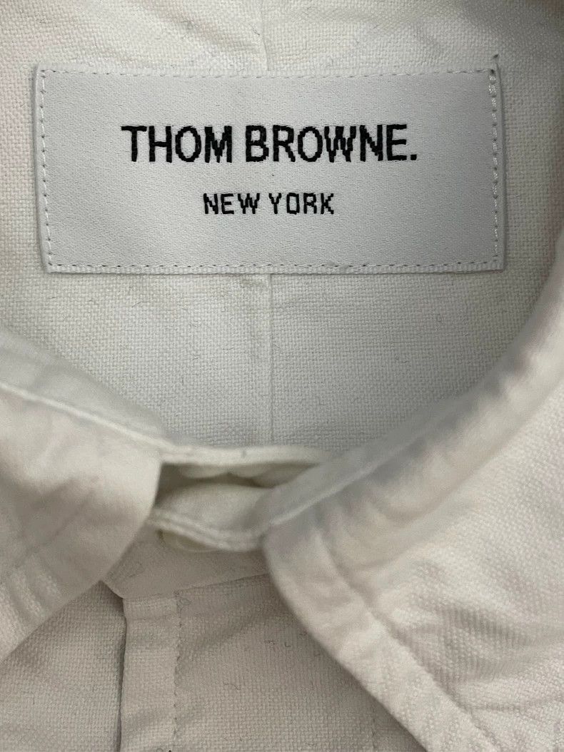 Thom Browne Thom browne White double-sleeved colored stripe shirt 2504- Size US XS / EU 42 / 0 - 5 Thumbnail