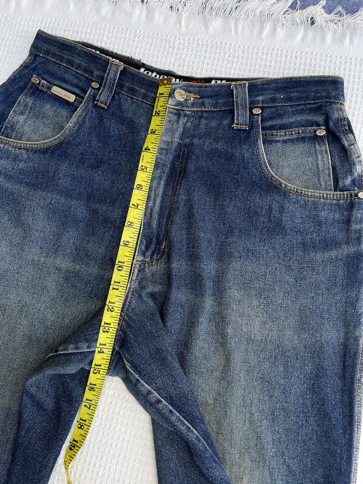 JNCO Rare Vintage 90s🔥JOHNNY BLAZE🔥Embroidered Baggy Jeans Size US 34 / EU 50 - 5 Thumbnail