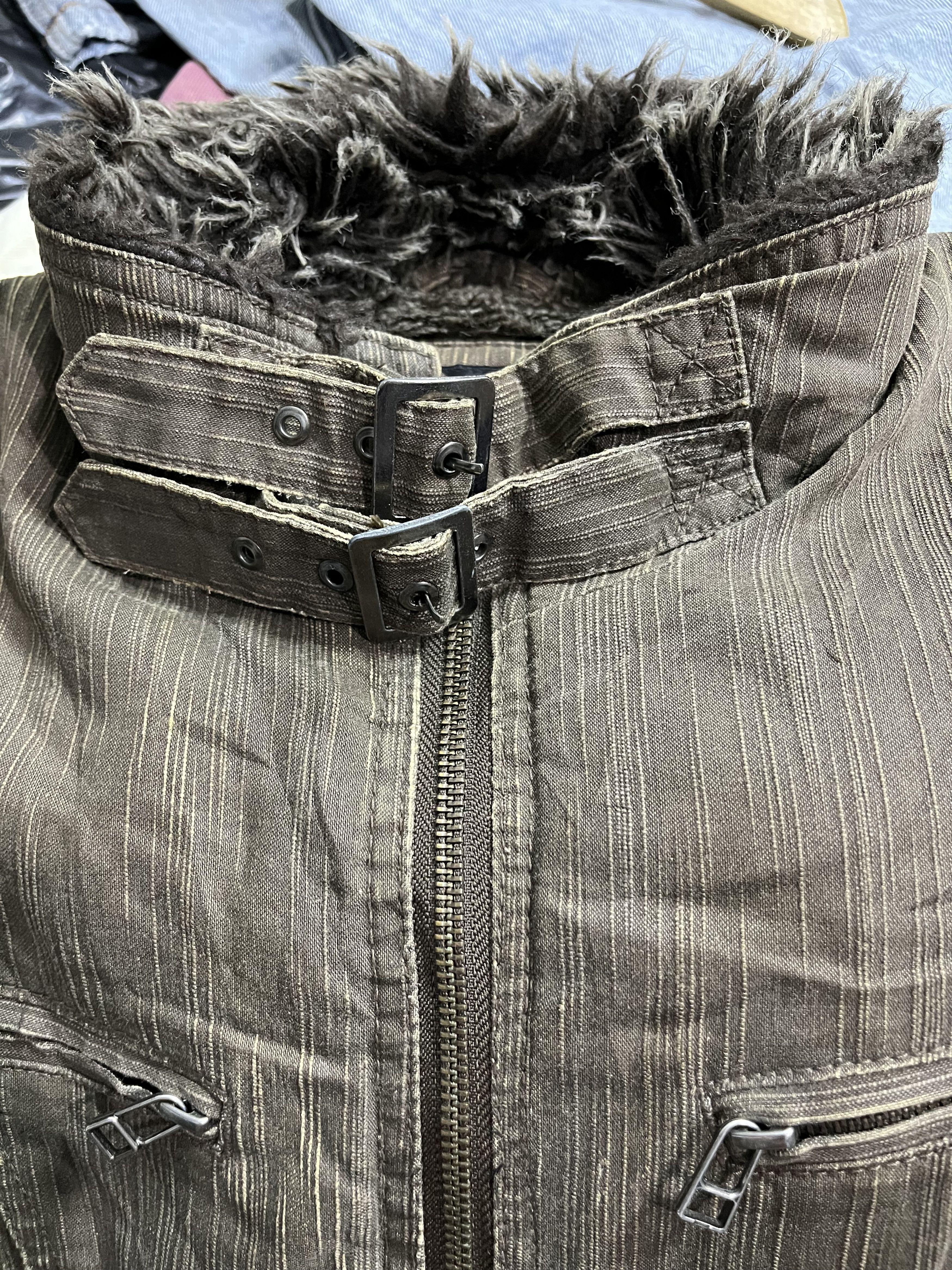 Mossimo Japanese Mossimo faux fur lace up bondage jacket Size US L / EU 52-54 / 3 - 10 Thumbnail