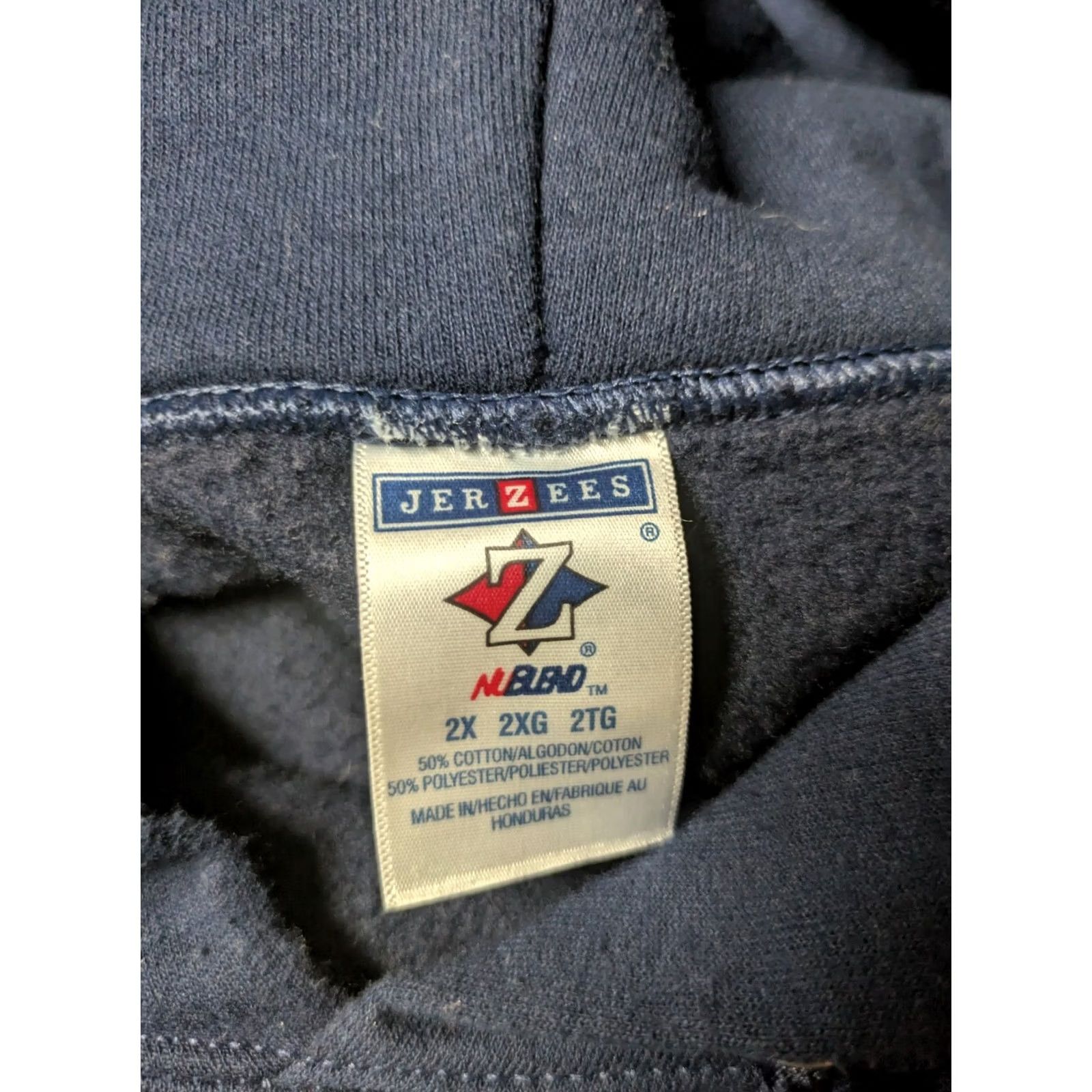 Jerzees Jerzees Captain Chucks Sandbar Grill Hoodie 2XL Blue Fleece Shirt Size US XXL / EU 58 / 5 - 5 Thumbnail