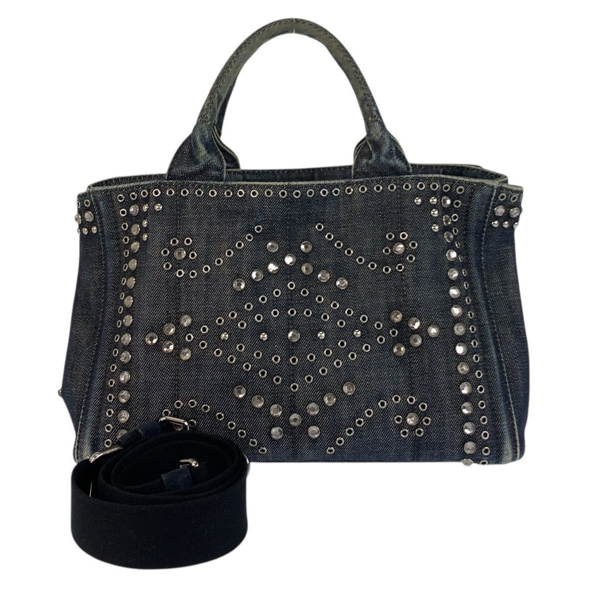 Prada Prada Prada Canapa Denim 2way Bag Textile Shoulder Bag DUTY FREE for USA Size ONE SIZE - 1 Thumbnail