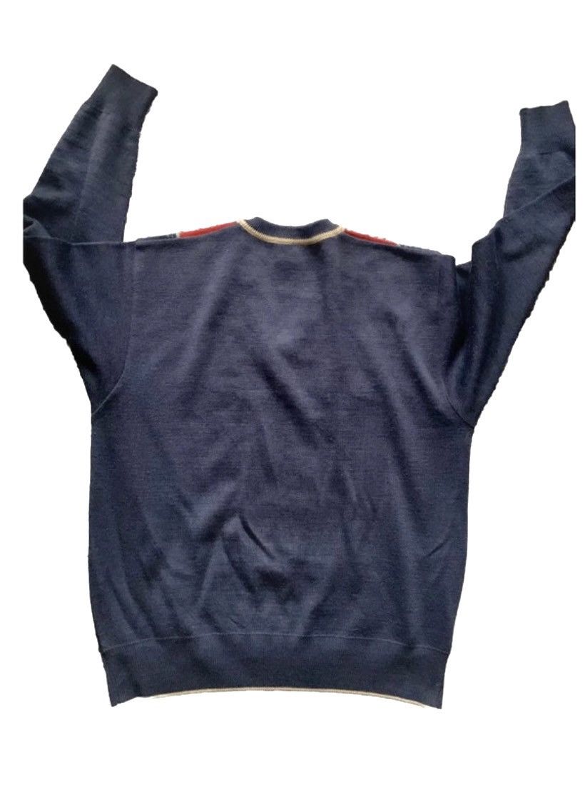 Gabicci Wool Vintage 90s Gabicci blue and burgundy sweater knitwear Size US M / EU 48-50 / 2 - 2 Thumbnail