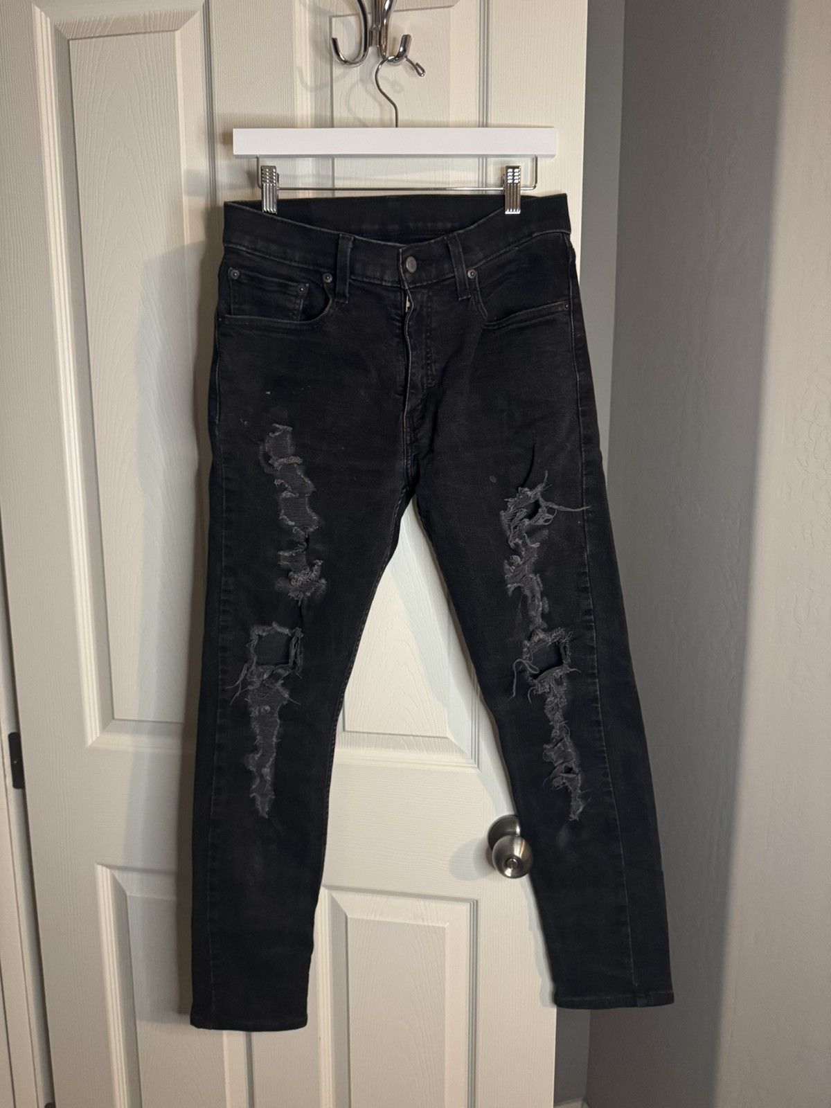 Levi's Vintage Clothing Levi's 512 Slim Fit Jeans - 31x32 (Distressed) Size US 31 - 3 Thumbnail