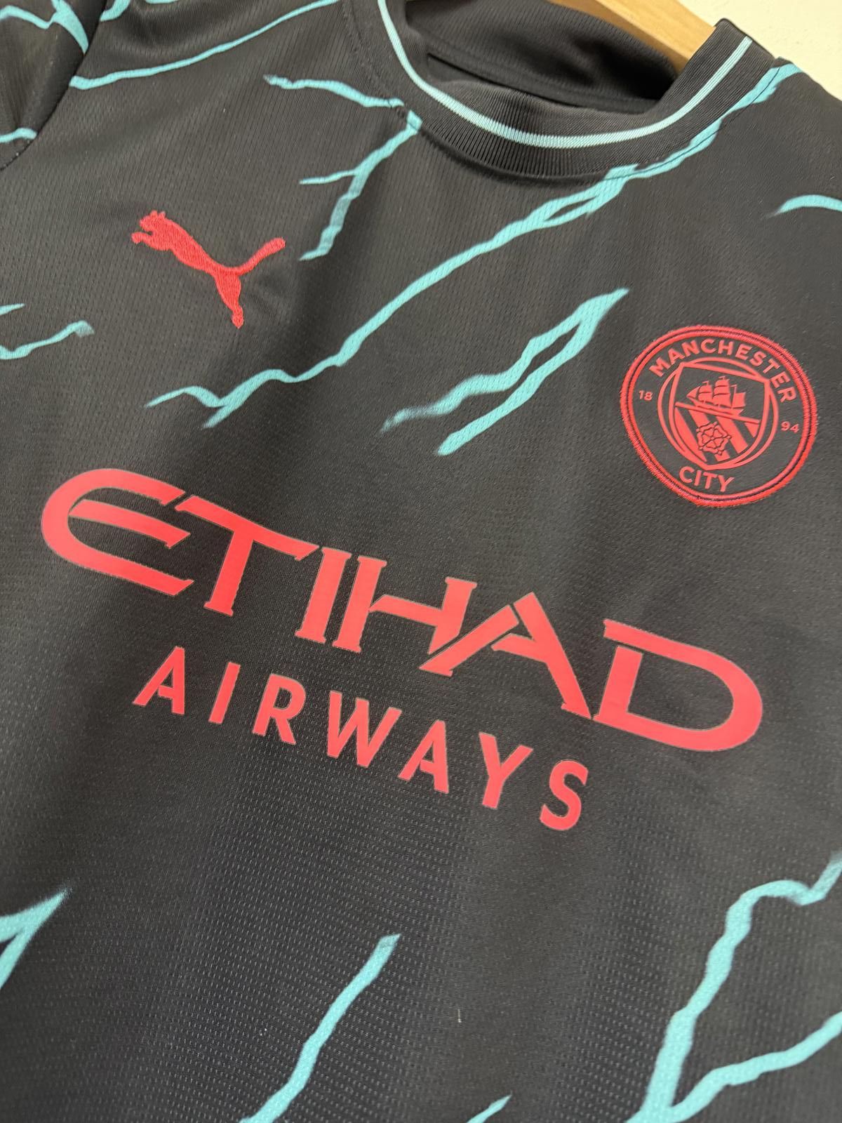 Puma Puma Manchester City Football Jersey Kids Small 9-10Y Size ONE SIZE - 4 Thumbnail