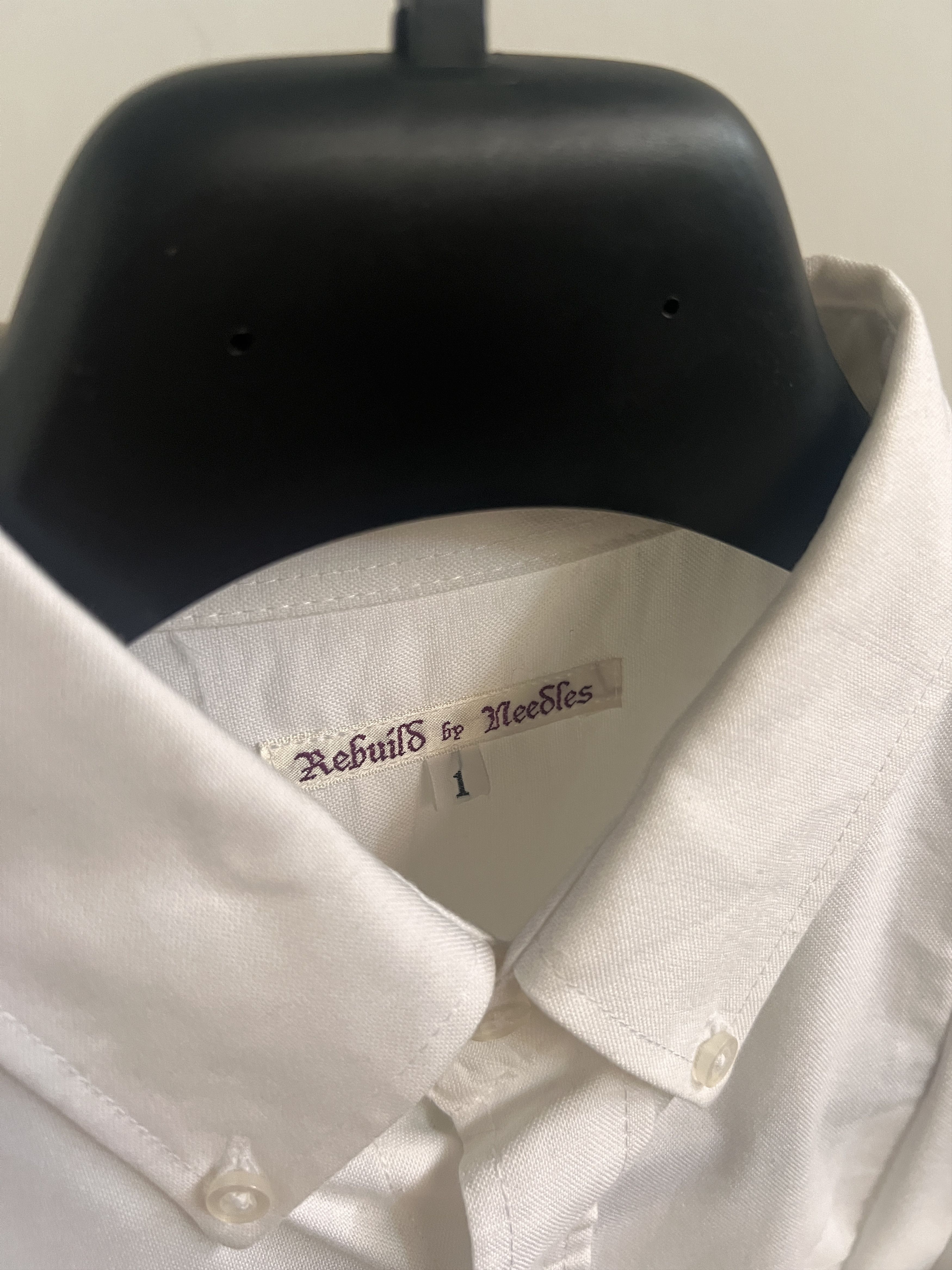Needles × Nepenthes Rebuild by Needles 7 Cut White Oxford Long Dress Shirt Size US L / EU 52-54 / 3 - 4 Thumbnail