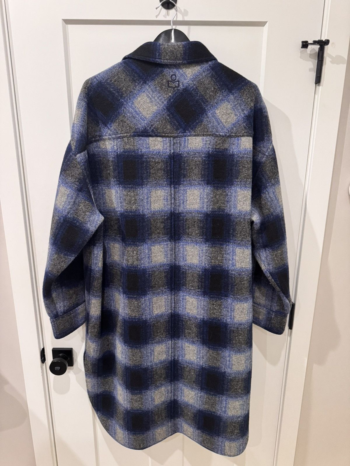 Isabel Marant Isabel Marant Étoile Fontizi checked coat in blue and black Size US XL / EU 56 / 4 - 2 Thumbnail