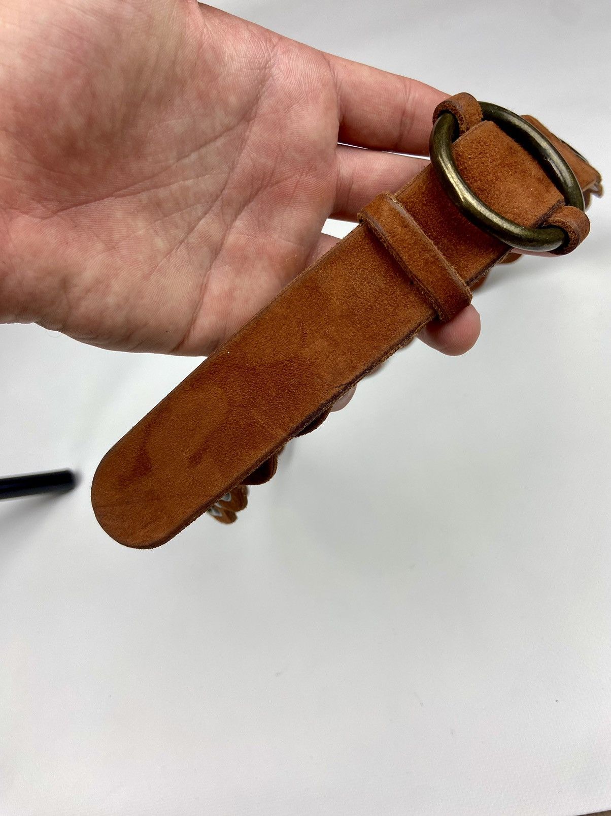 Dolce & Gabbana × Vintage Vintage 90's Dolce & Gabbana Perforations Leather Belt Sz 85 Size ONE SIZE - 11 Thumbnail