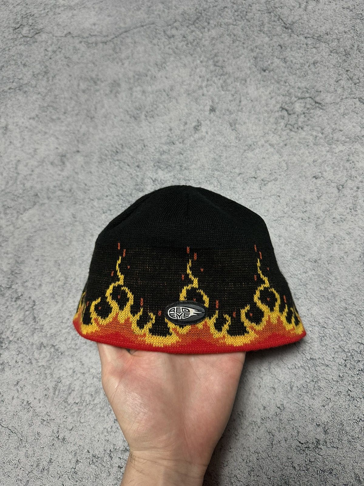 Vintage Vintage Red Eye Flame Fire Skate Beanie Hat Size ONE SIZE - 6 Thumbnail