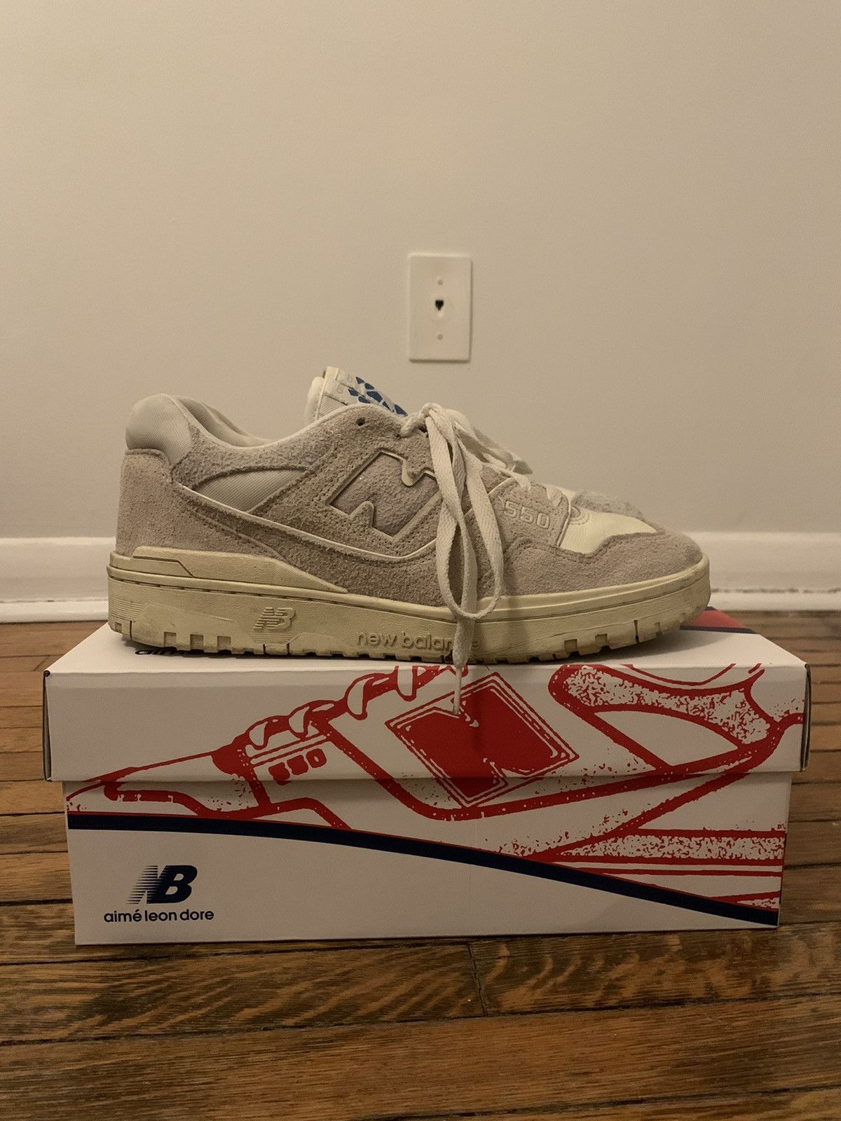 Aime Leon Dore × New Balance ALD / NB P550 Basketball Oxfords Size US 9.5 / EU 42-43 - 4 Thumbnail