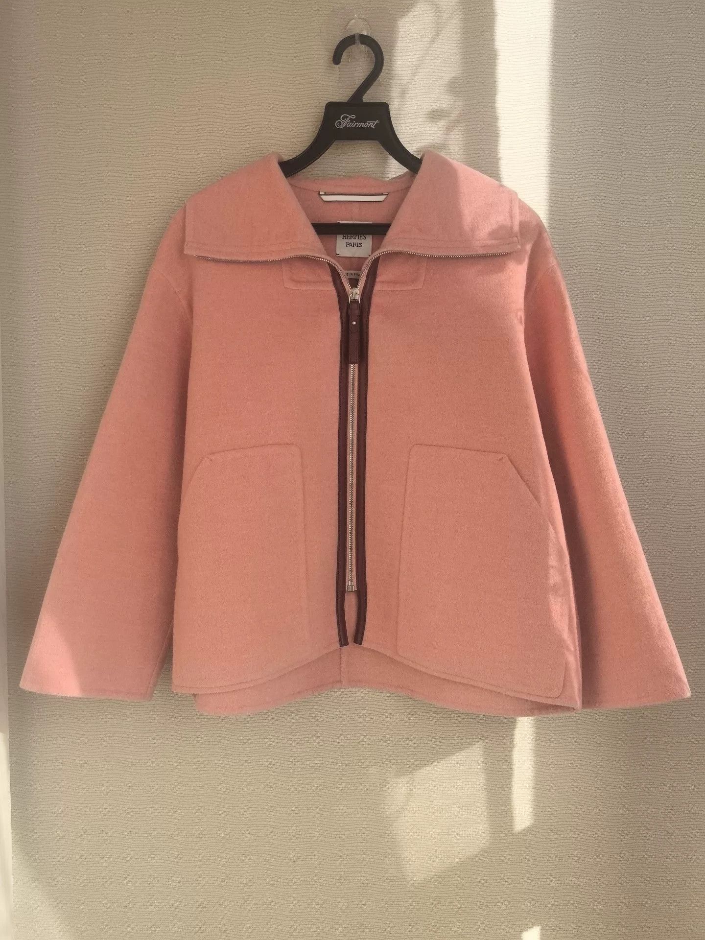 Hermes Hermes Pink Cashmere Short Coat Size US XS / EU 42 / 0 - 1 Thumbnail