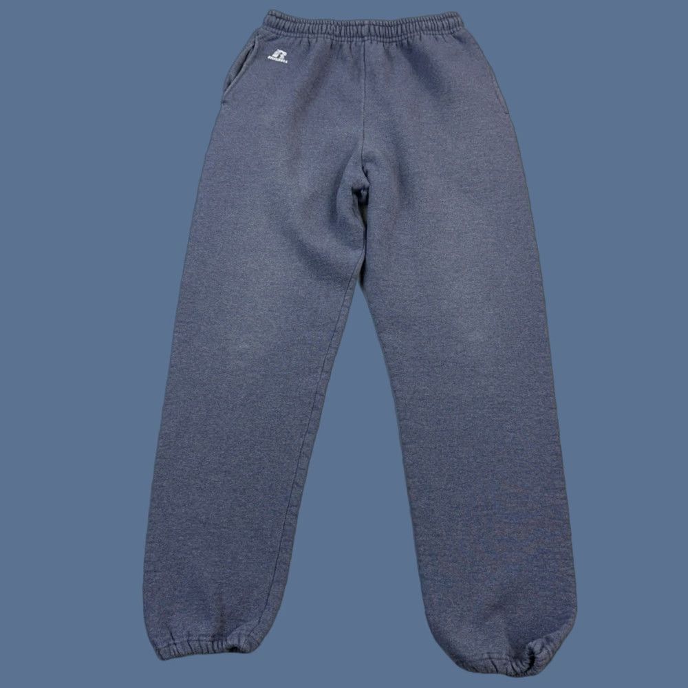 Russell Athletic VINTAGE Russell Athletic Pants Mens M Blue Jogger Sweatpants Activewear 90s Logo Retro USA Size US 31 - 1 Thumbnail