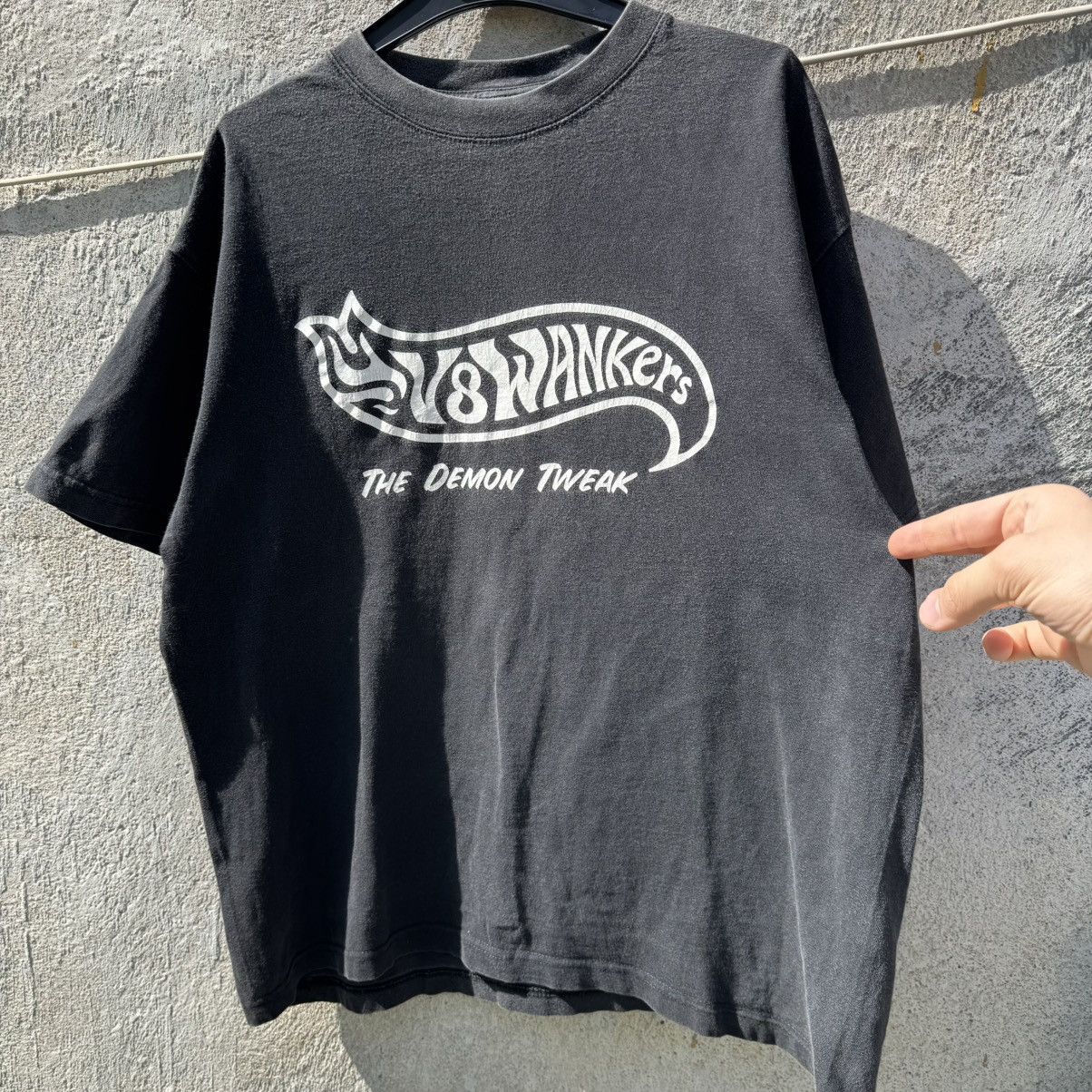 Band Tees × Vintage Vintage V8 Wankers Punk Washed Boxy Tees Japanese 90s Grunge Size US L / EU 52-54 / 3 - 5 Thumbnail