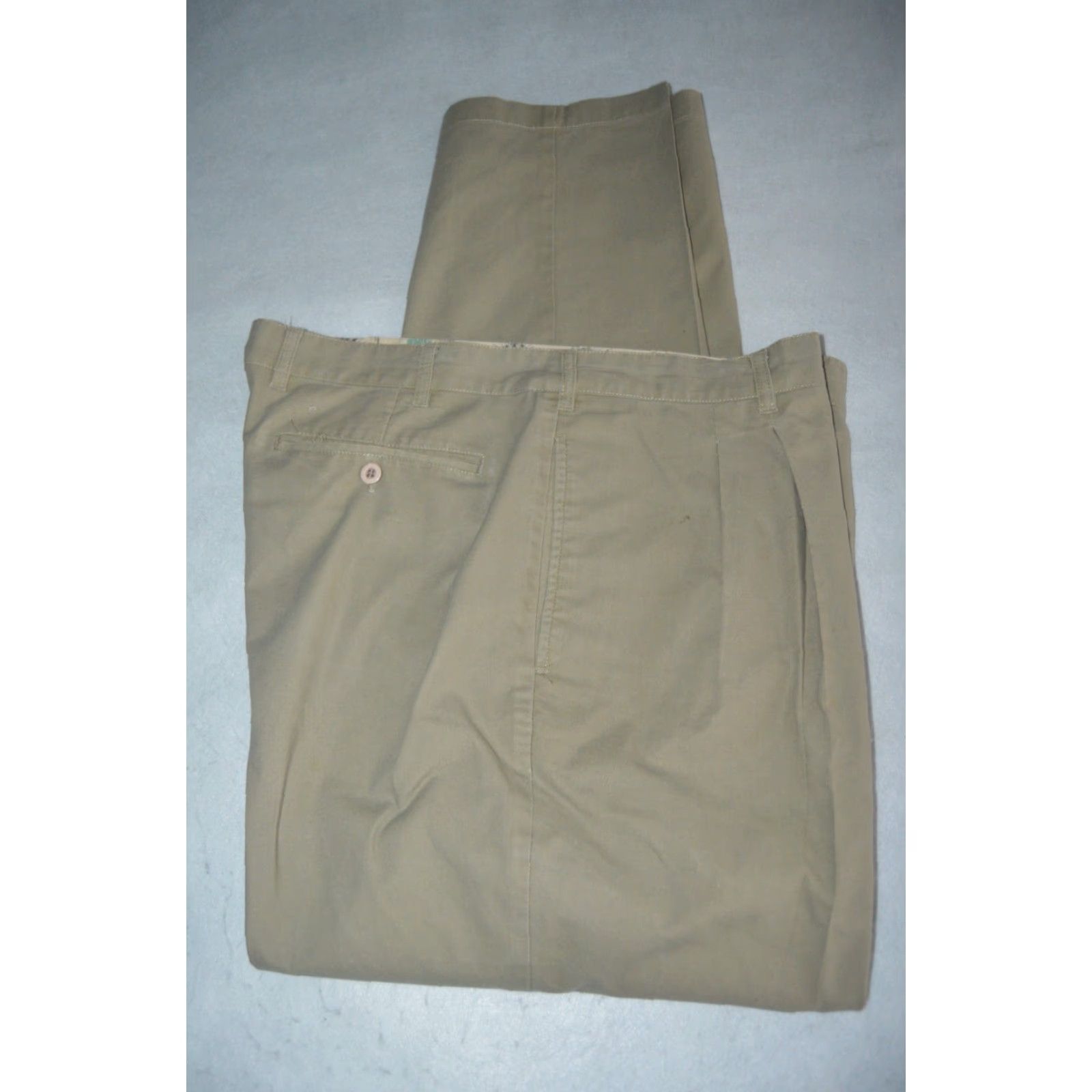 Pierre Cardin Pierre Cardin Khaki Chino Pants Trousers Men W40/32 Casual Chino Pants Beige Cotton 40 Regular Straight Belted Zip Vintage: No Size US 40 / EU 56 - 4 Thumbnail