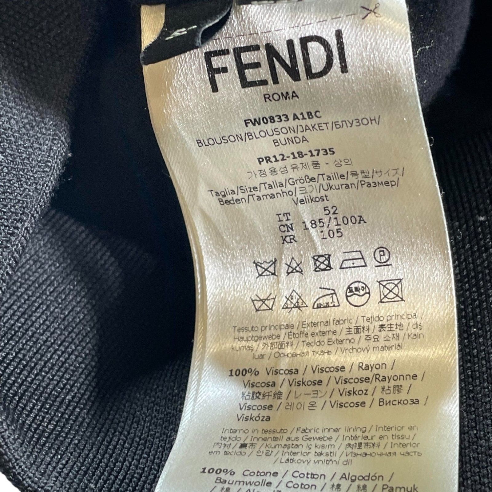 Fendi Fendi 'Monster Eyes' Black Quarter Zip Size US L / EU 52-54 / 3 - 5 Thumbnail