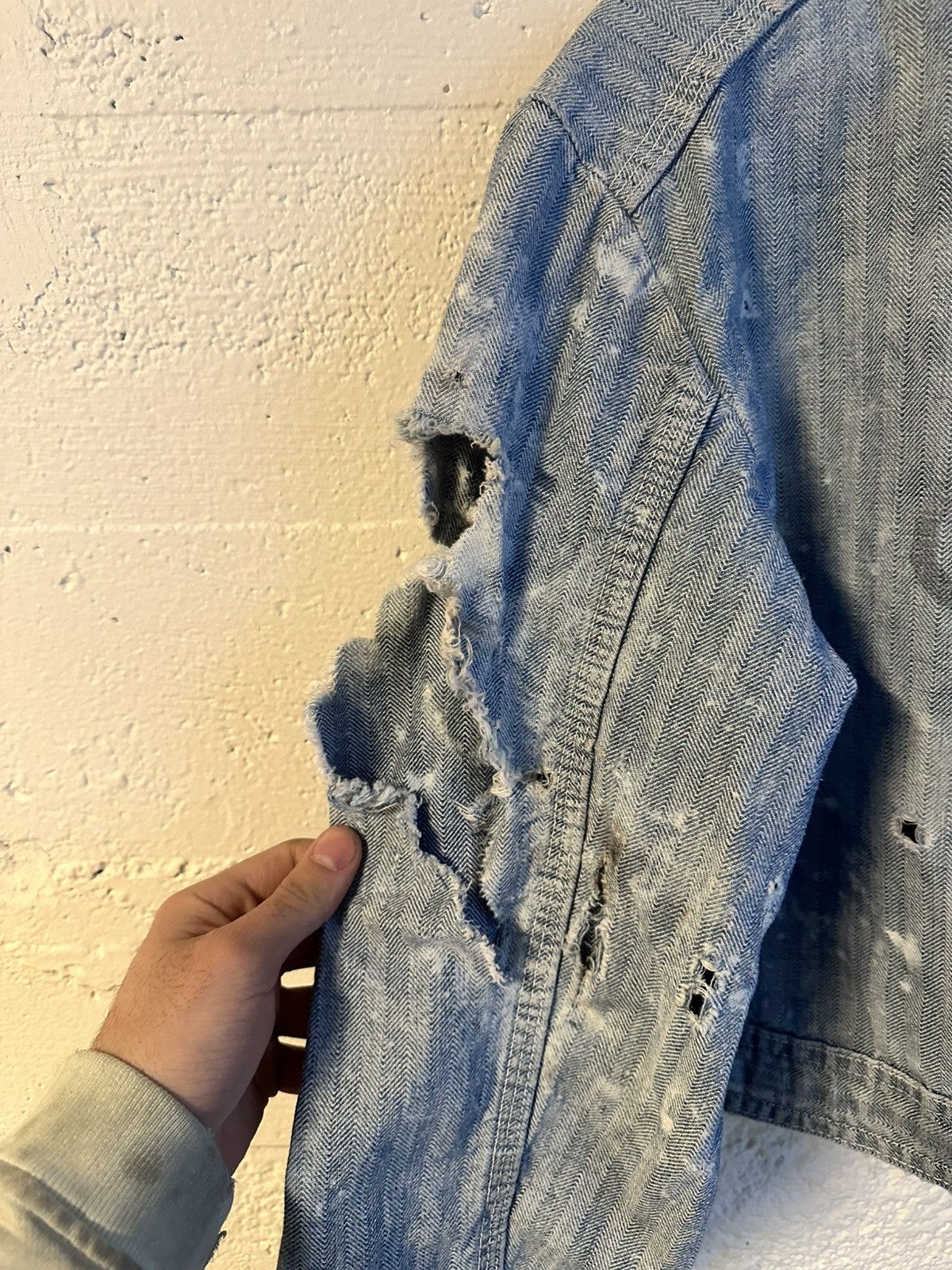 Vintage Universal Overall Co. Thrashed HBT Coverall Jacket Size US S / EU 44-46 / 1 - 5 Thumbnail