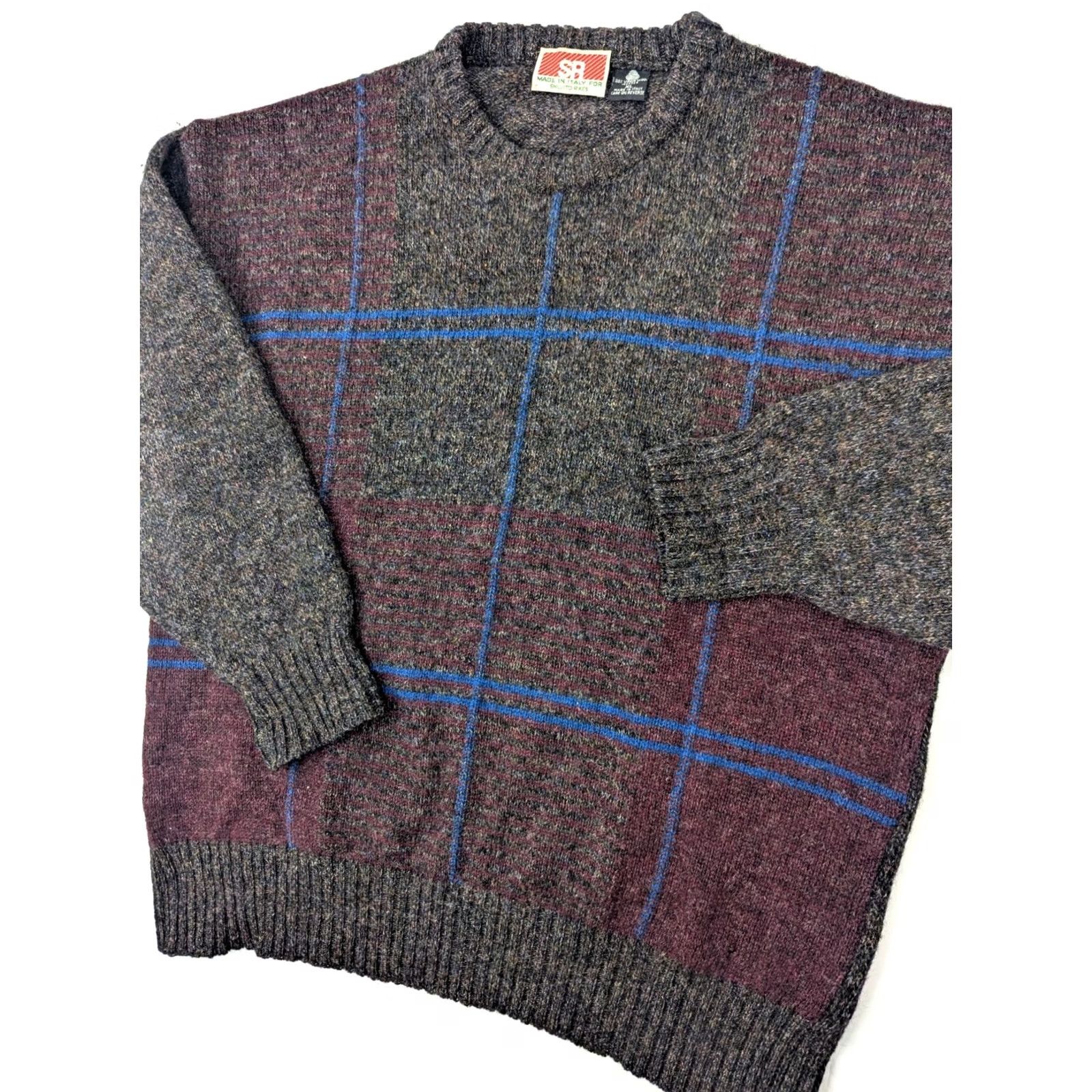 Vintage SR for Shillito Rikes VTG 100% Virgin Merino Wool Pullover Crew Neck Sweater Men XL Gray Size US XL / EU 56 / 4 - 2 Thumbnail