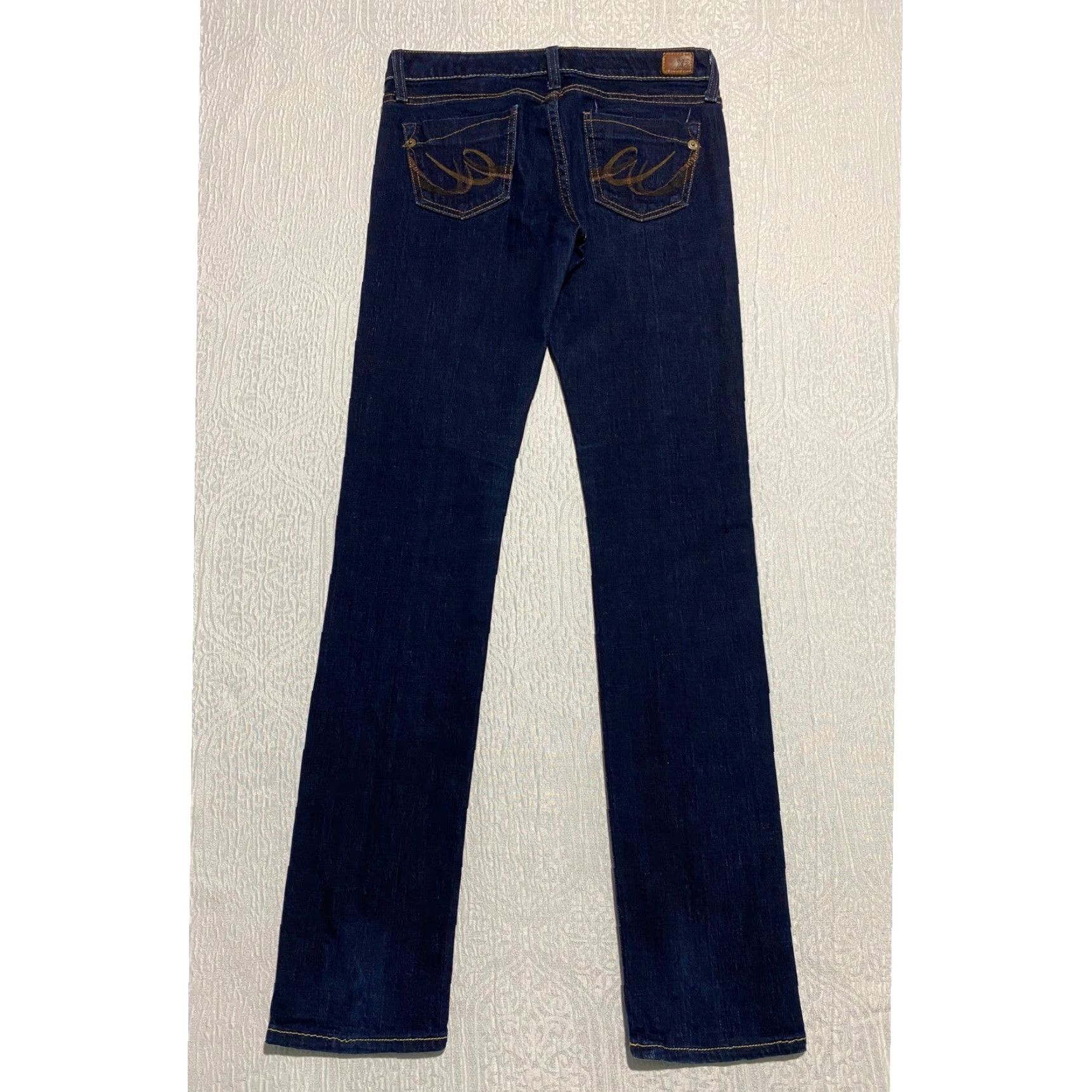 Denime X2 Jeans Skinny Women's Size 0 Blue 30x33 Denim Low Rise Pocket Embroidered 5-Pocket Quality Size 25" / US 0 / IT 36 - 2 Thumbnail