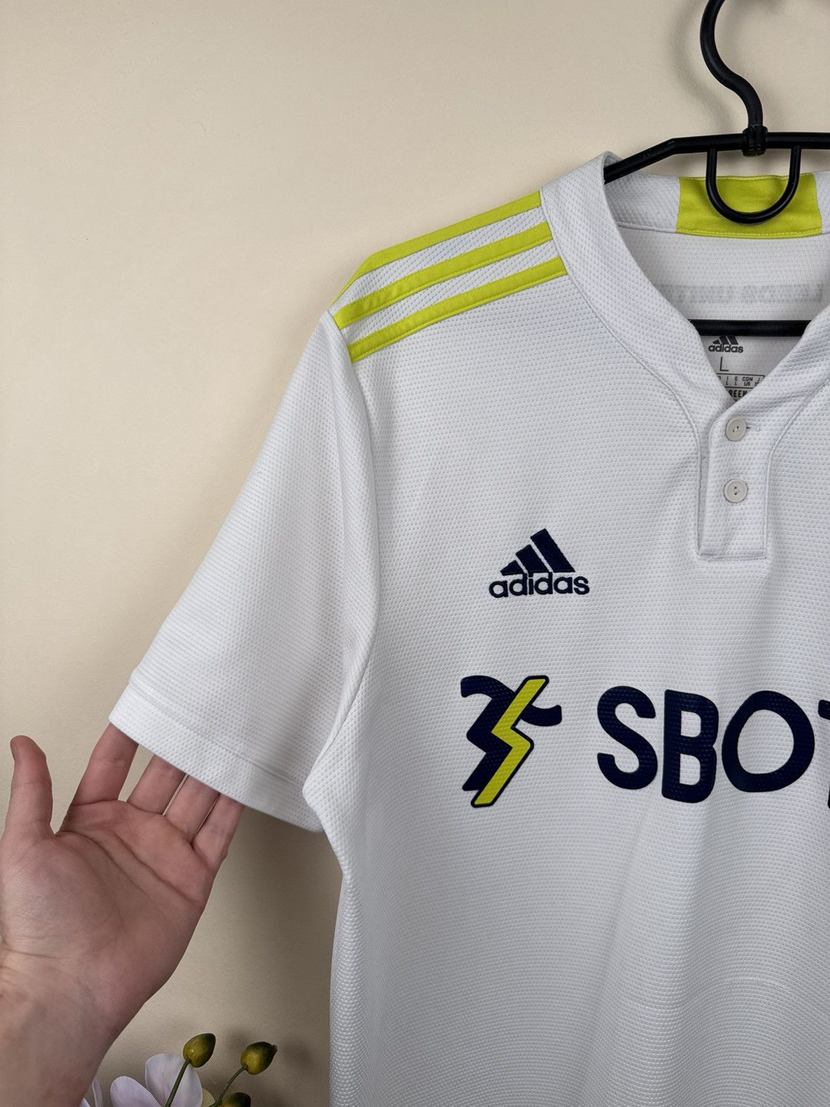 Adidas Leeds United 2021 2022 Jersey Adidas Home Shirt Football L Size US L / EU 52-54 / 3 - 9 Thumbnail